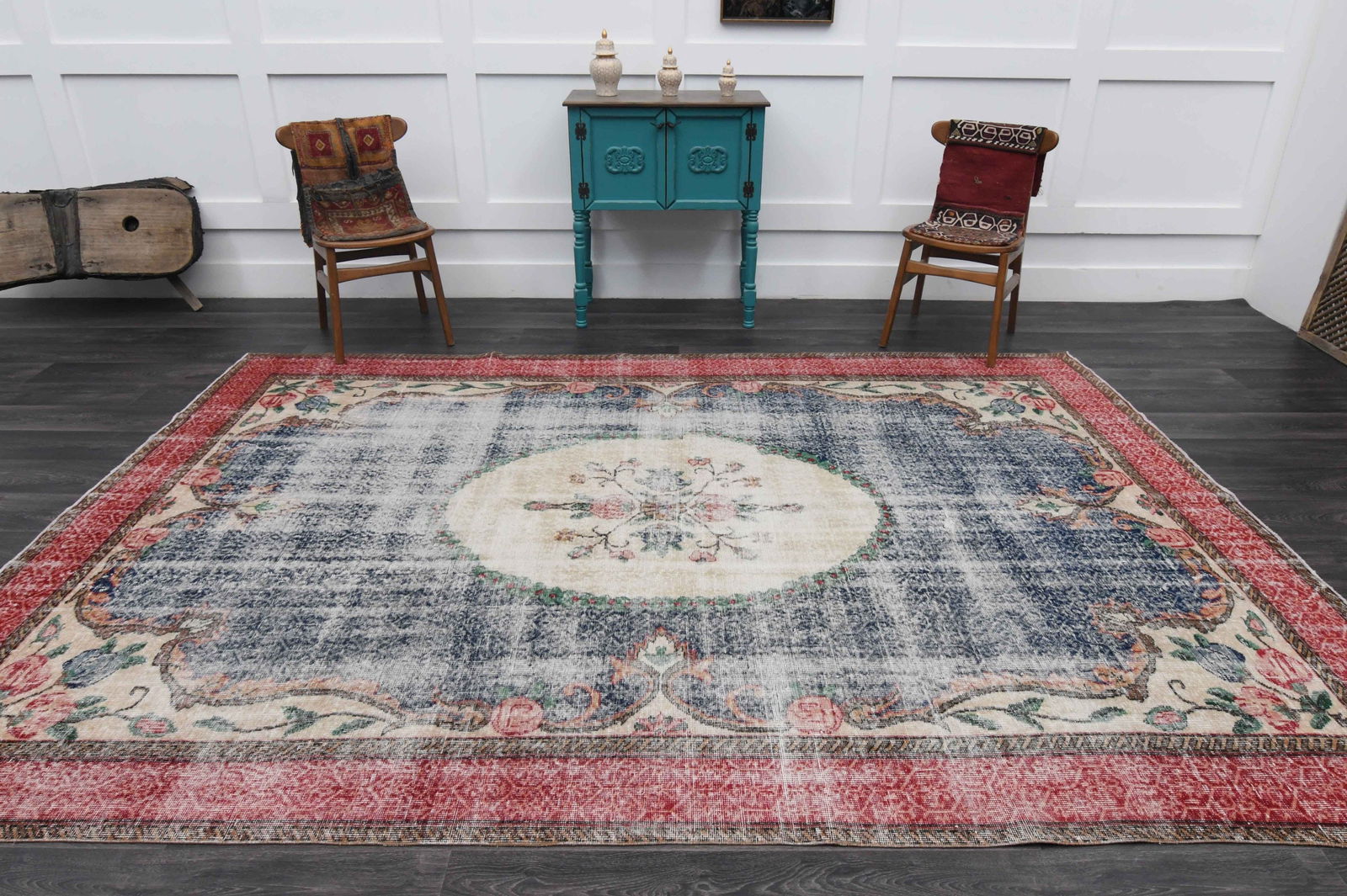 7.5x10.8 ft, VINTAGE RUG, TURKISH - 3