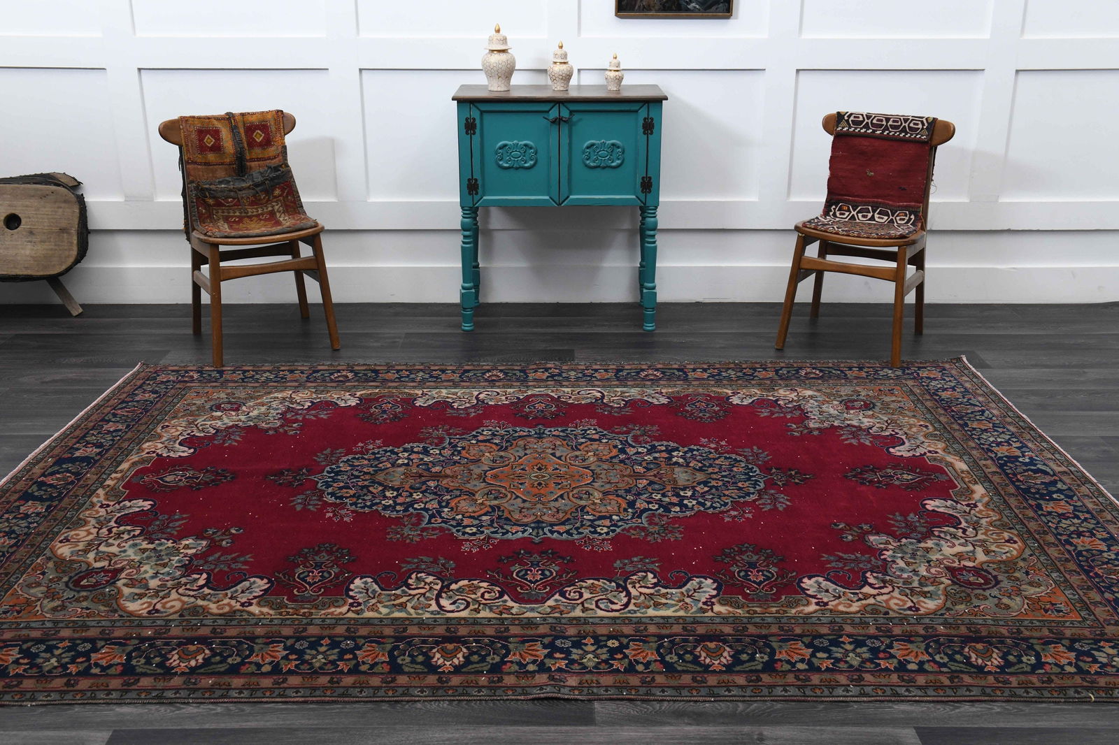 7x10 ft, Vintage Rug, Turkish Rug - 2