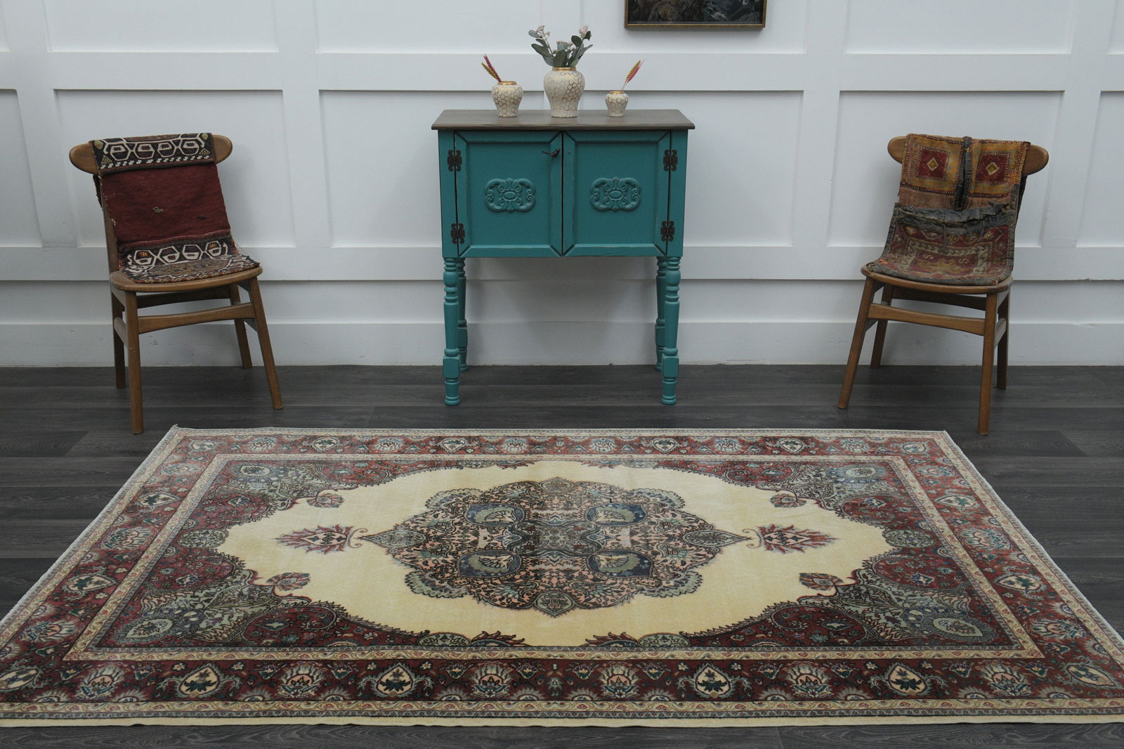 4.6x7.8 ft, VINTAGE Rug, Turkish - 2