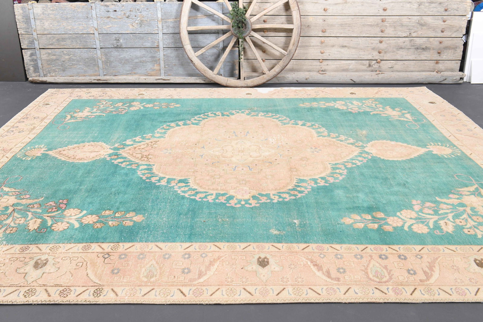 9'7x12'4 TURKISH RUG, Jade Green - 2