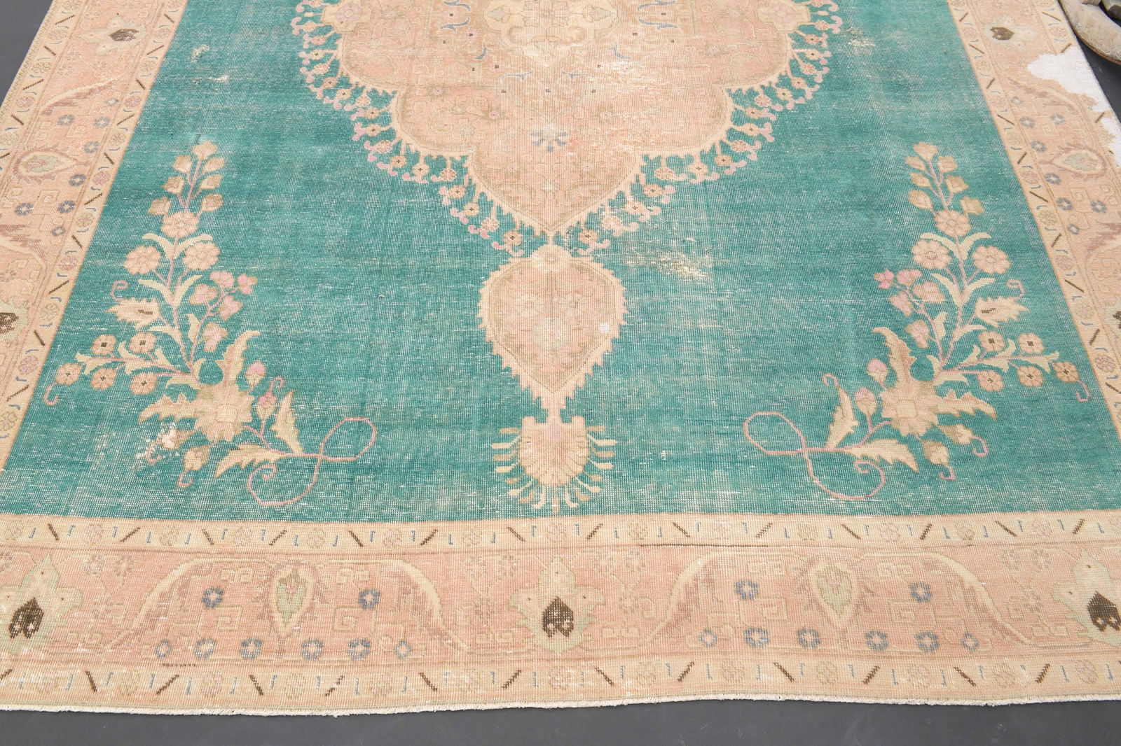 9'7x12'4 TURKISH RUG, Jade Green - 7