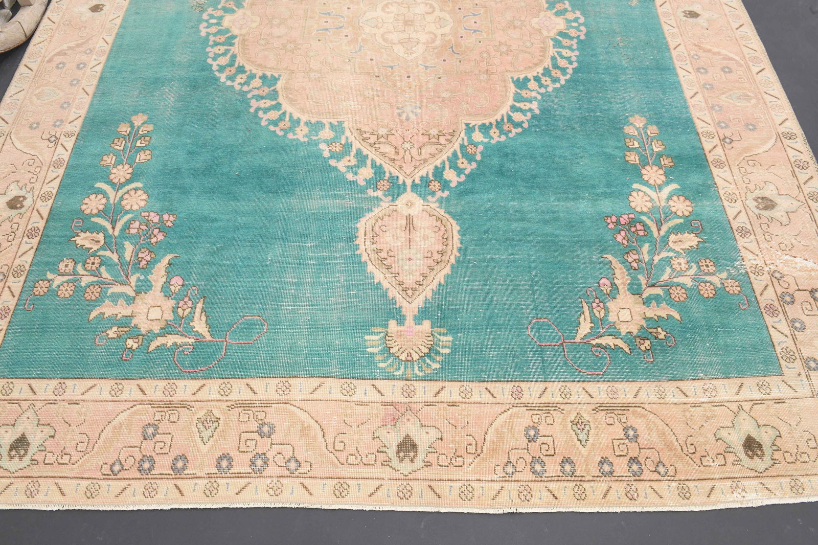 9'7x12'4 TURKISH RUG, Jade Green - 8