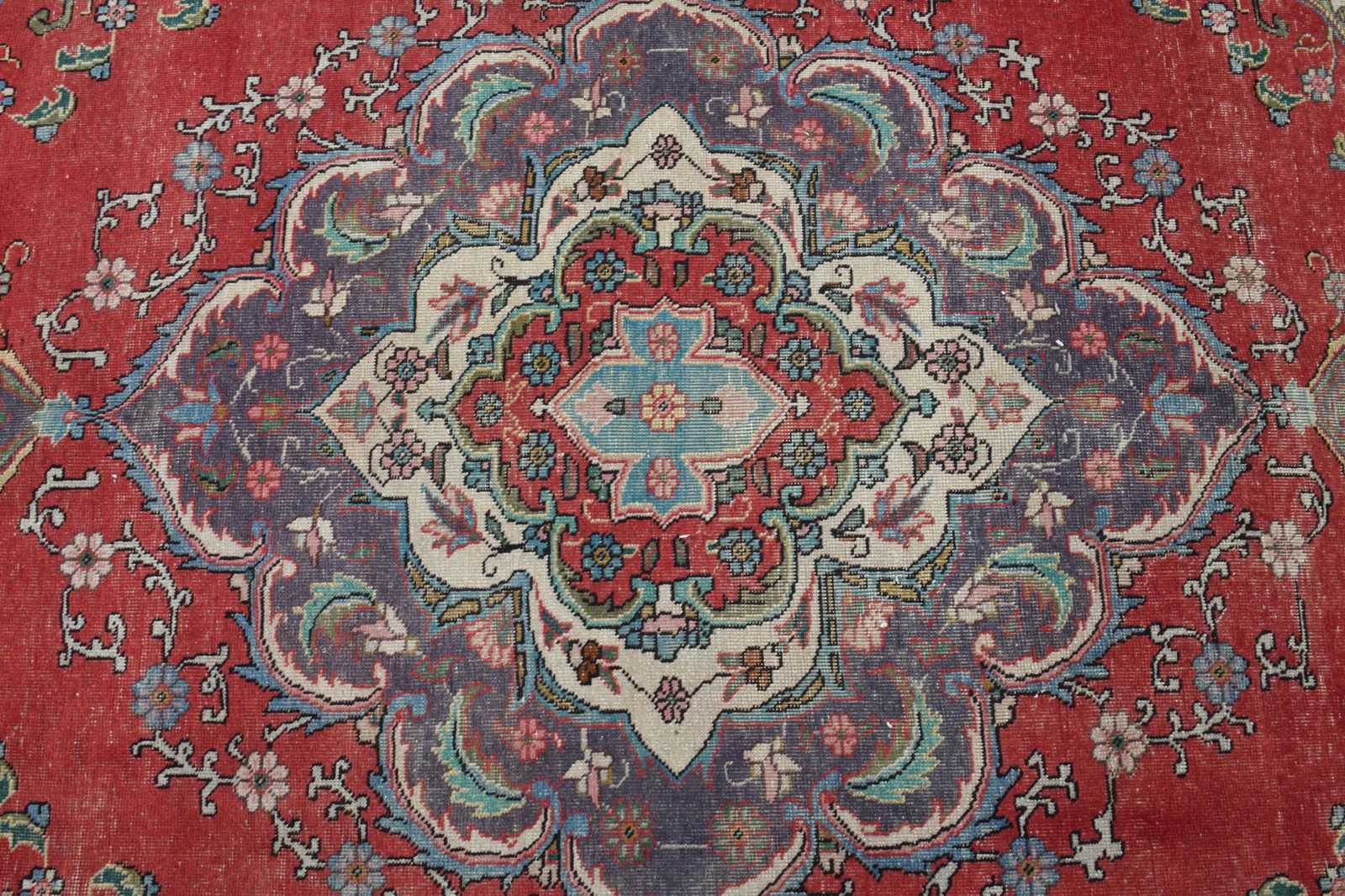 9.5x12.7 ft, Persian Rug, Pink Modern Rug - 5