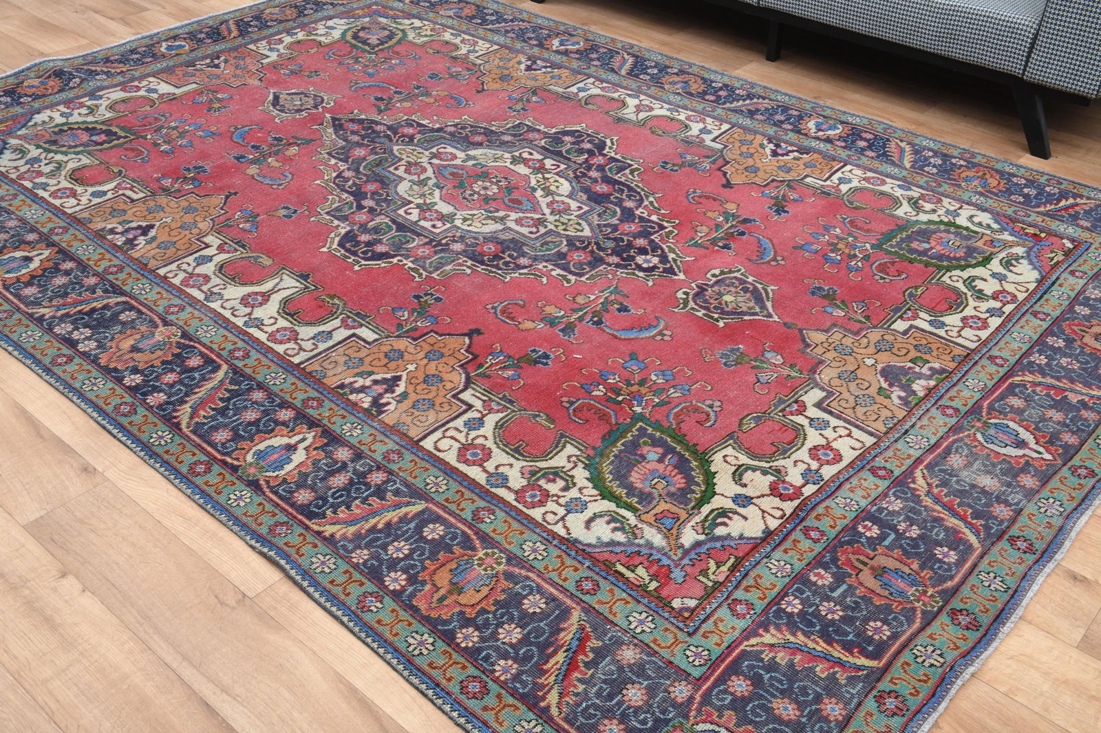 7.9x11.2 ft, COLORFUL, Persian Vintage Rug - 8