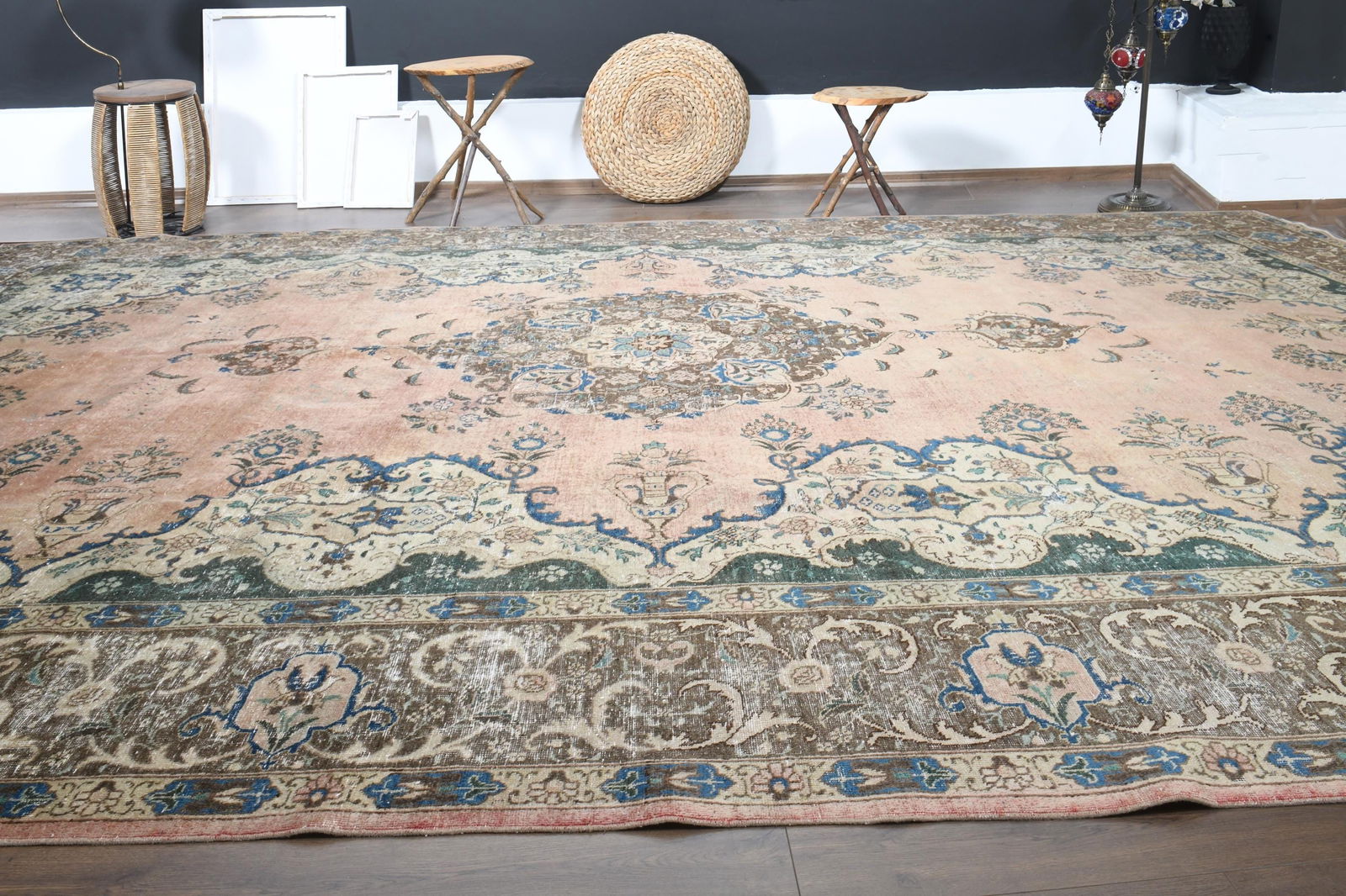 12'6x21'4 ft, ANTIQUE PERSIAN RUG - 9