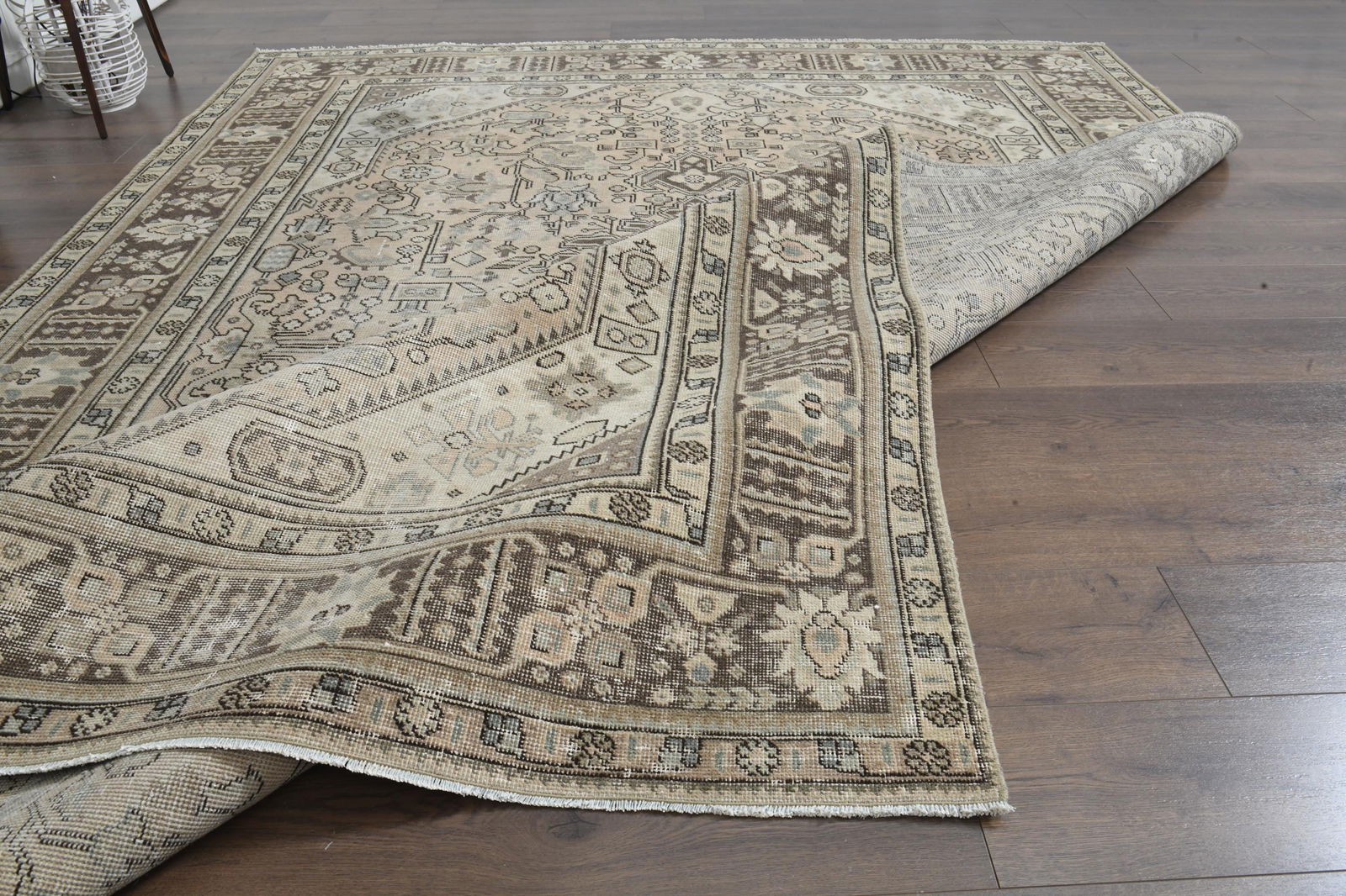 7'8x11'2 ft, ANTIQUE PERSIAN RUG - 4