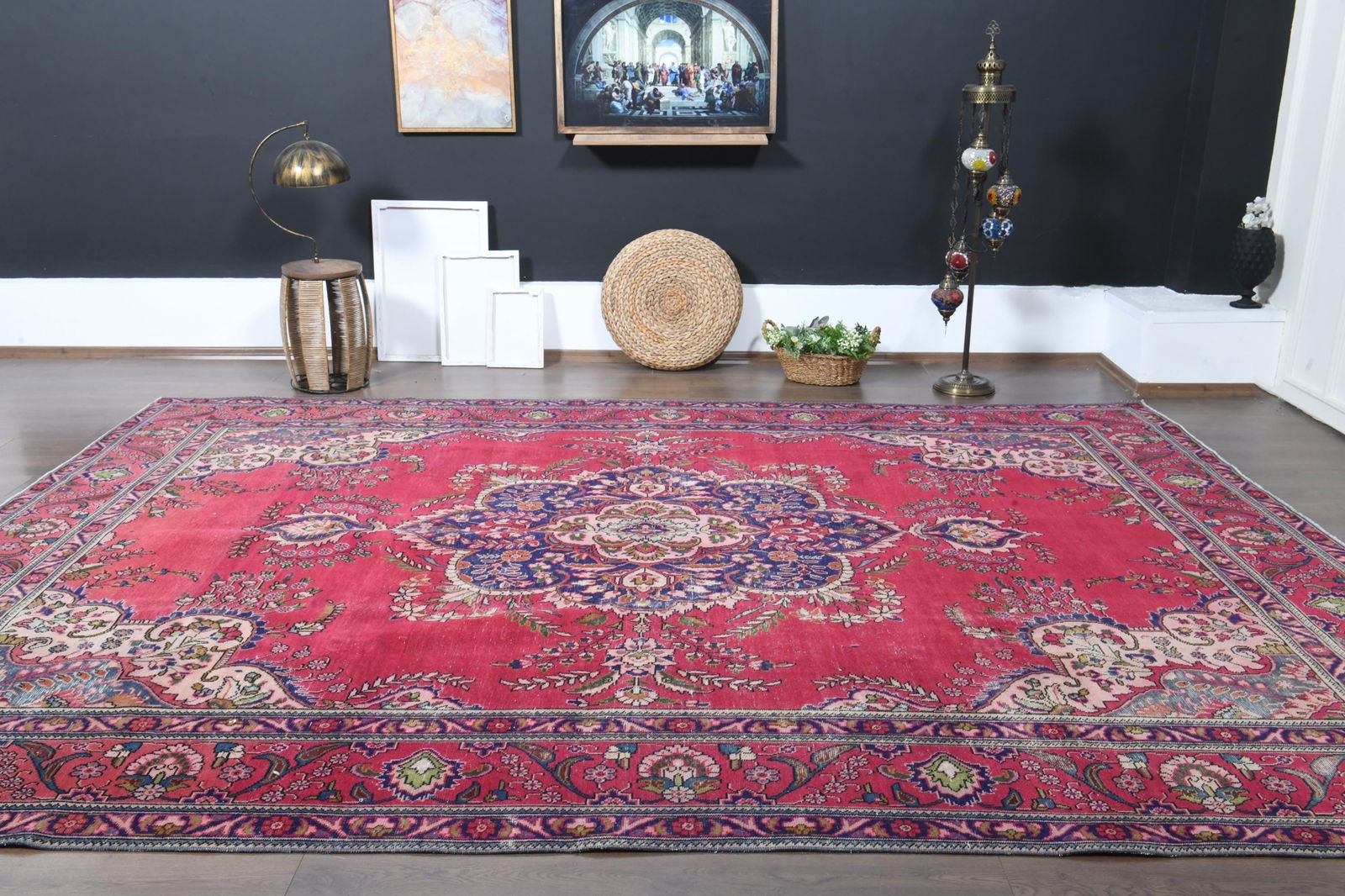 9'3x13 ft, PERSIAN MINIMALIST RUG, Oversized - 9