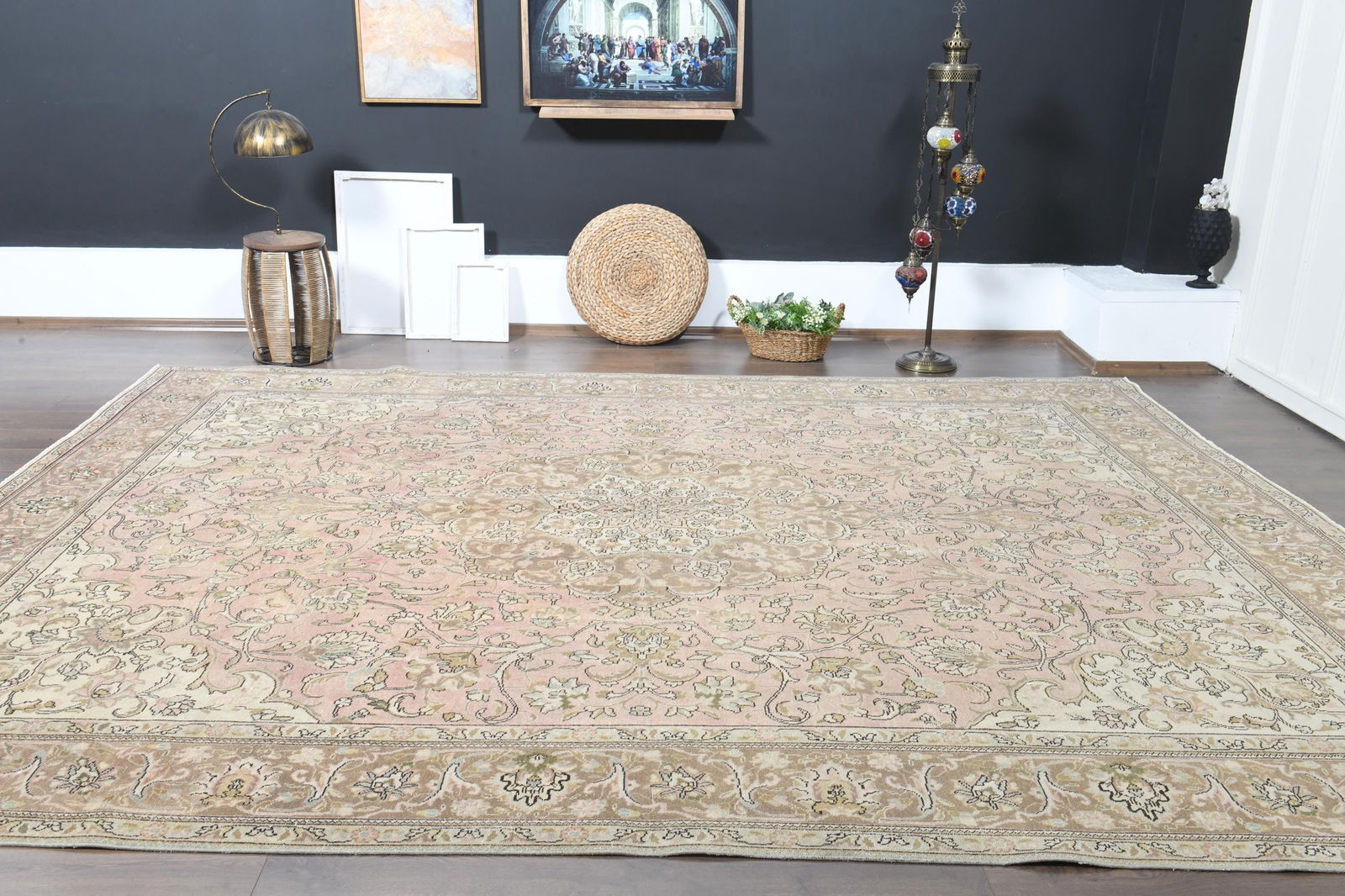 9'6x12'7 ft, PINK BOHEMIAN RUG - 9