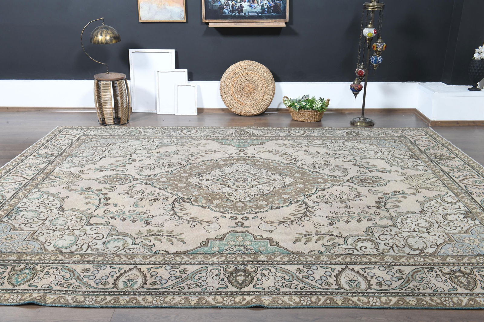 9'4x12'5 ft, BROWN OVERSIZED RUG - 9