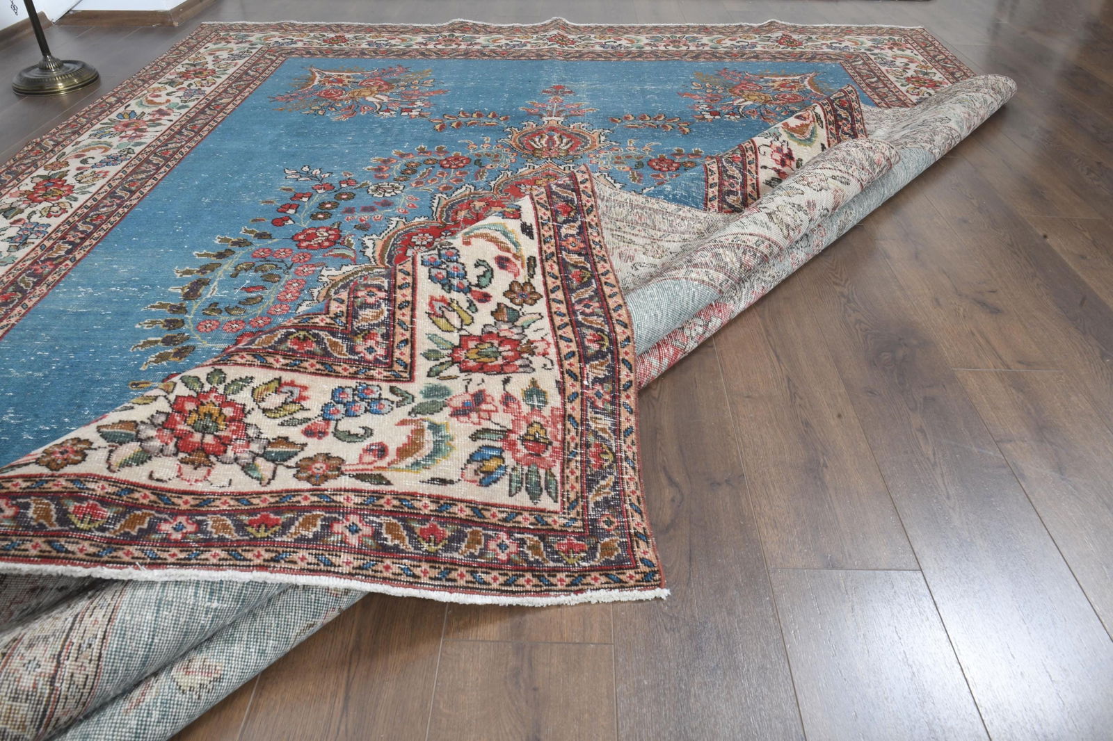 9x12'1 ft, BLUE MINIMALIST RUG - 4