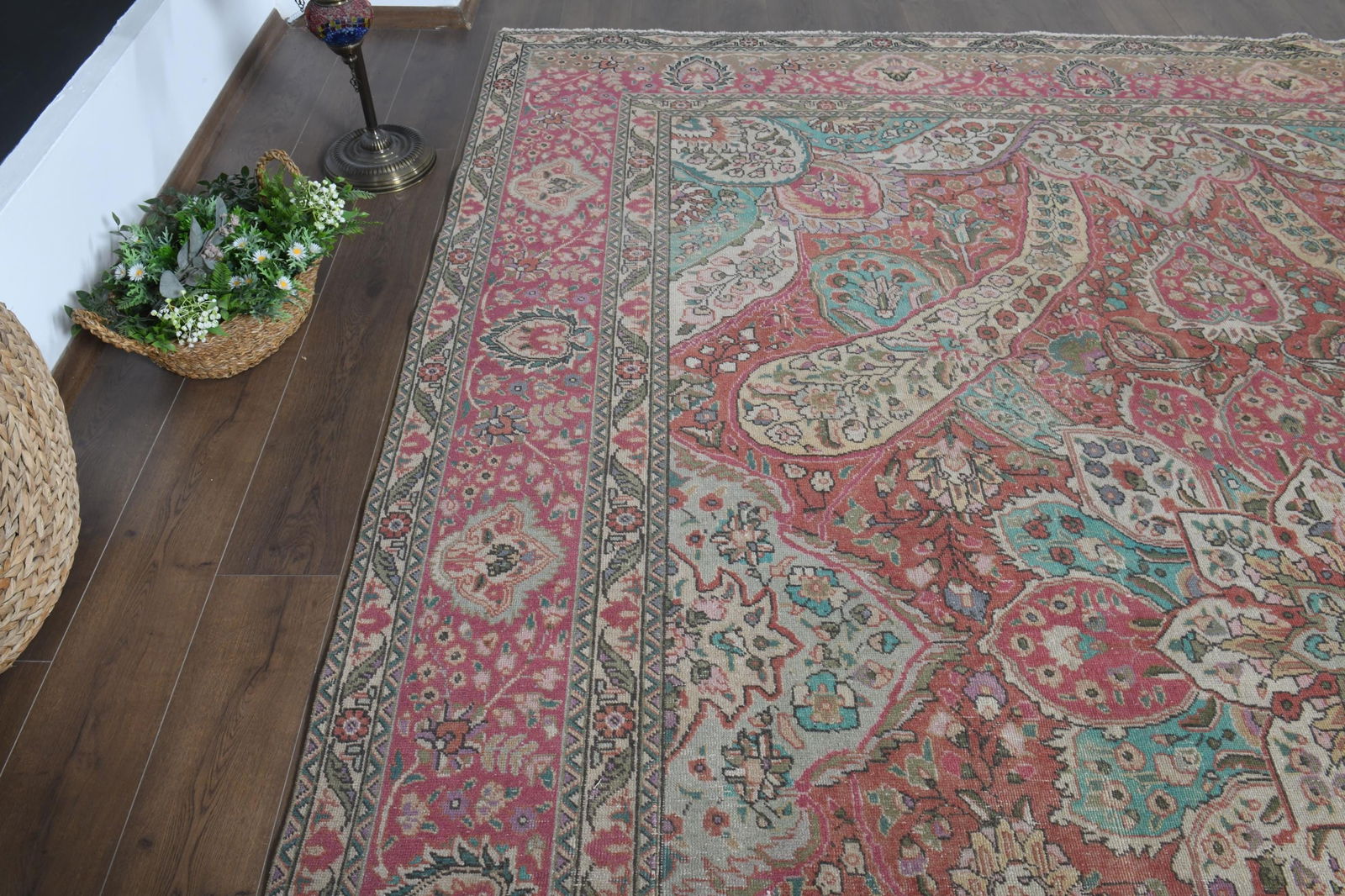 10'1x12'4 ft, PINK MINIMALIST RUG - 5