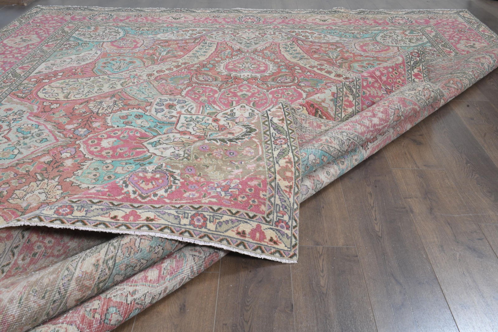 10'1x12'4 ft, PINK MINIMALIST RUG - 6