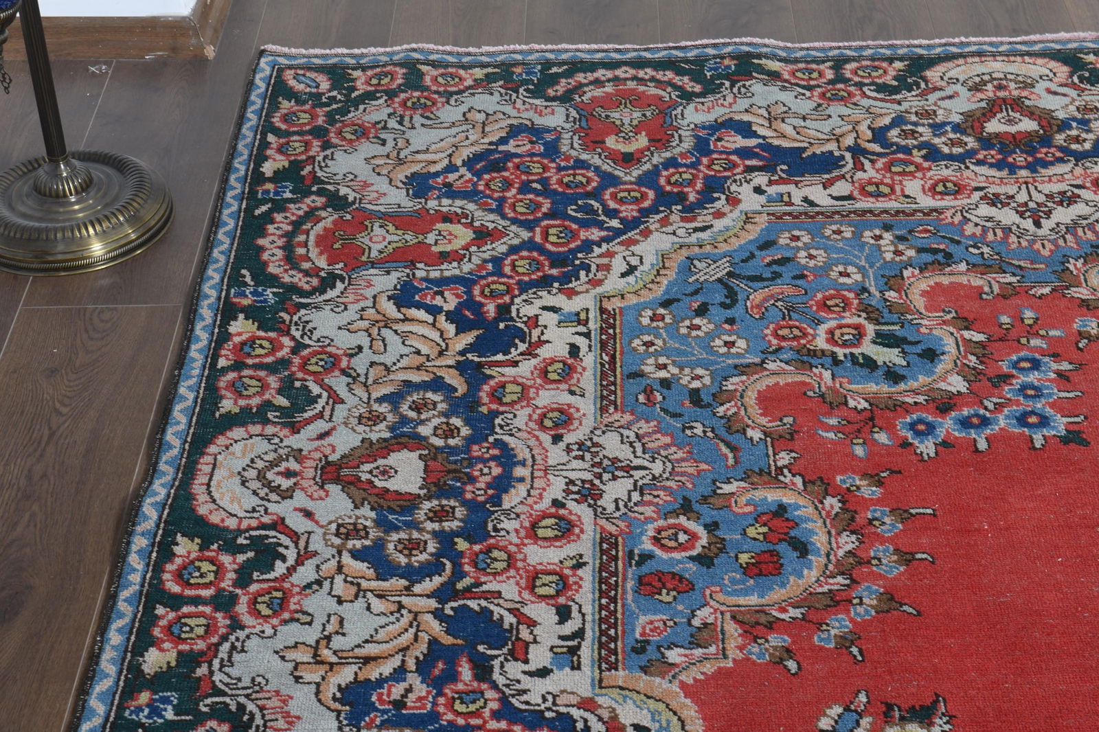 9'7x12'6 ft, RED MINIMALIST RUG - 2