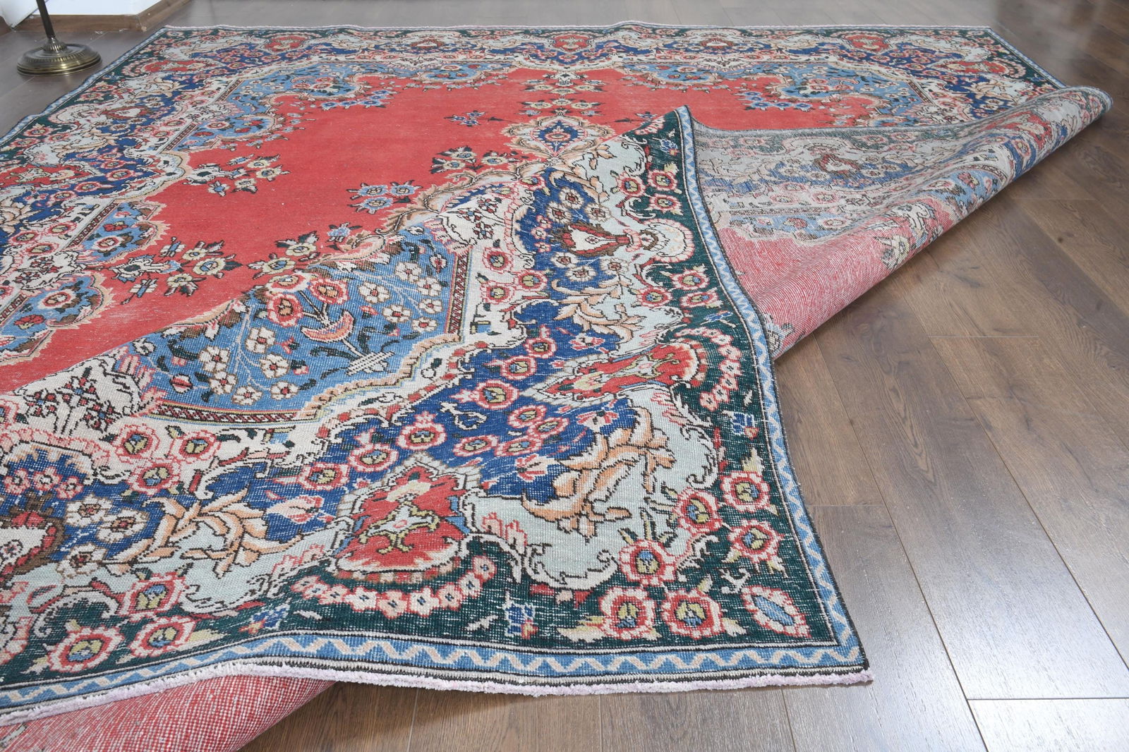 9'7x12'6 ft, RED MINIMALIST RUG - 5