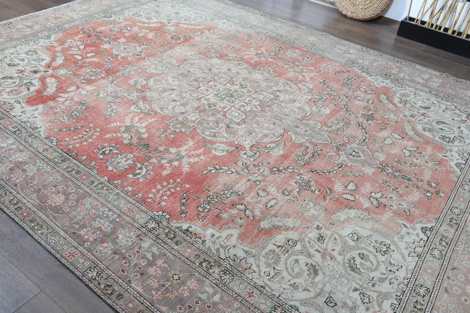 9'3x12'5 ft, ORANGE OVERSIZED RUG - 6