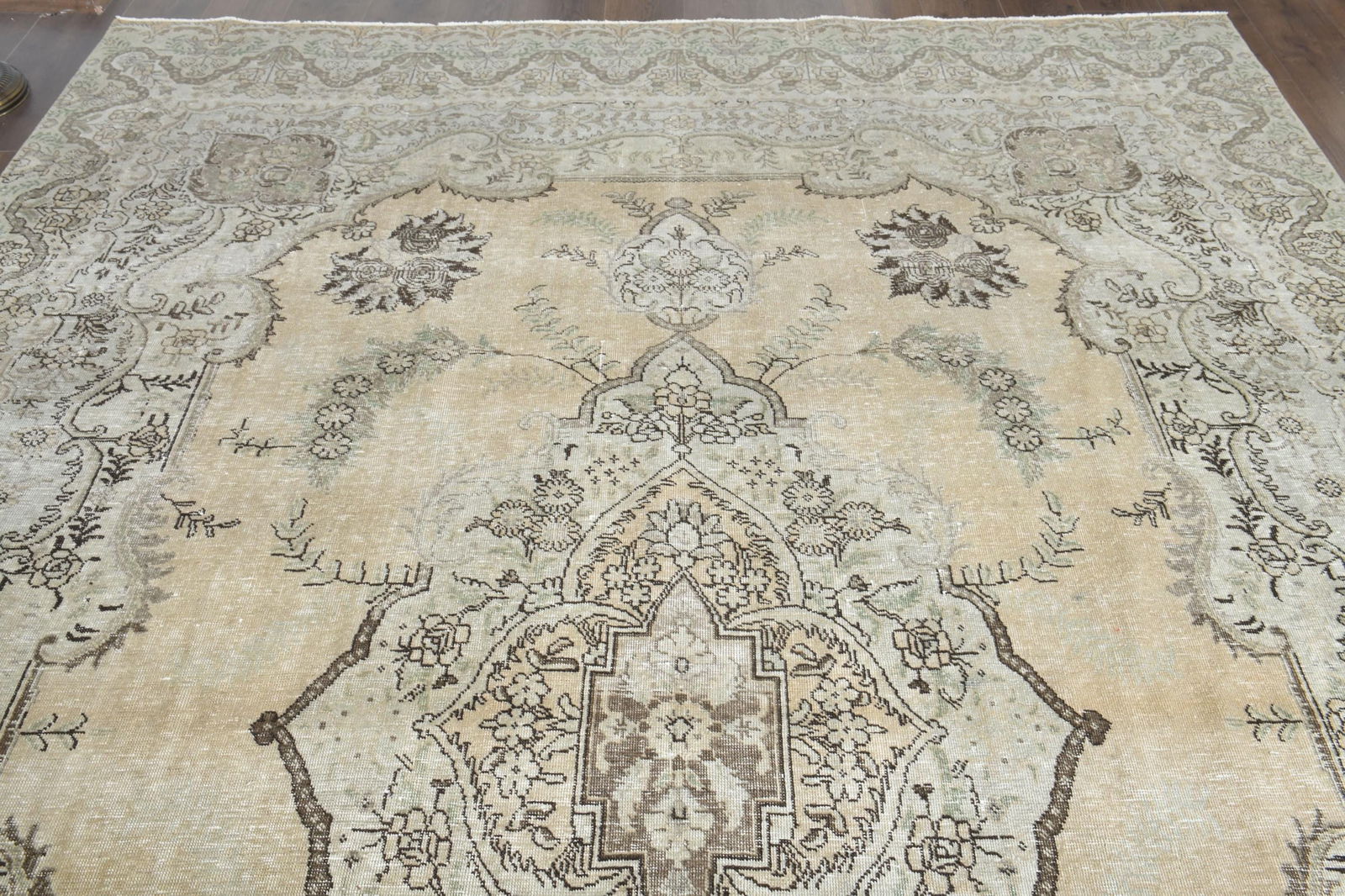 8'7x12'3 ft, PERSIAN OVERSIZED RUG, Orange Beige - 8