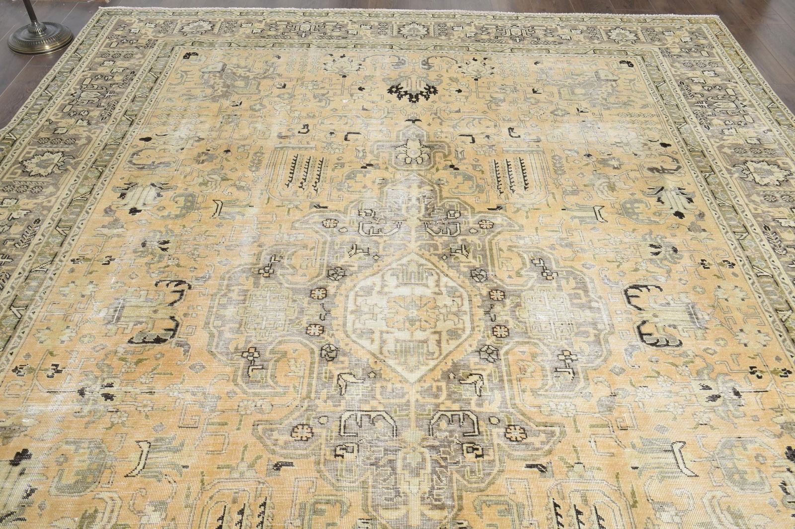9'3x12'7 ft, PERSIAN ORANGE RUG, Oversized Antique - 3