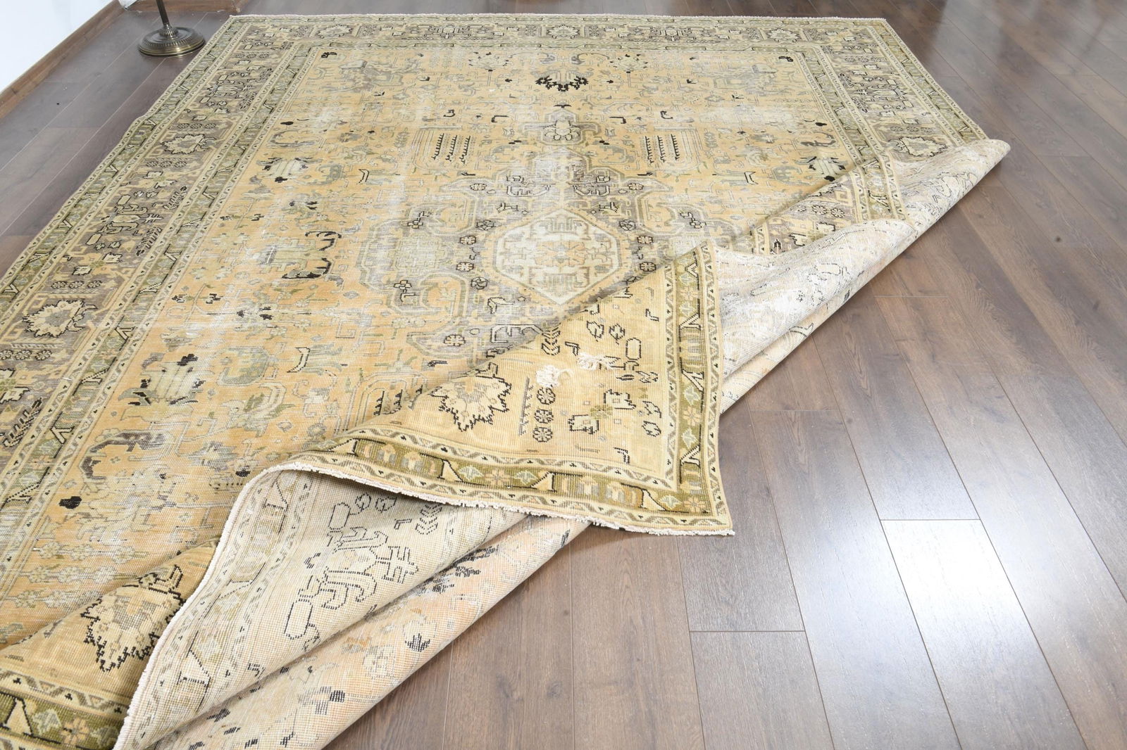 9'3x12'7 ft, PERSIAN ORANGE RUG, Oversized Antique - 5