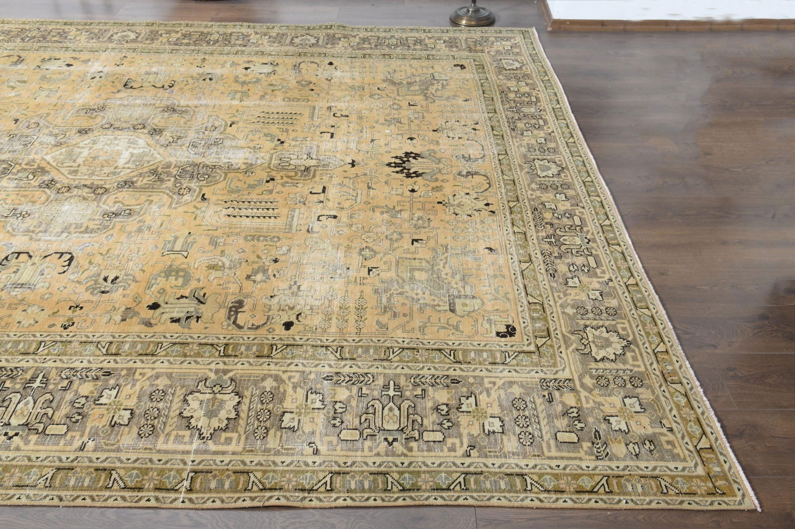 9'3x12'7 ft, PERSIAN ORANGE RUG, Oversized Antique - 8