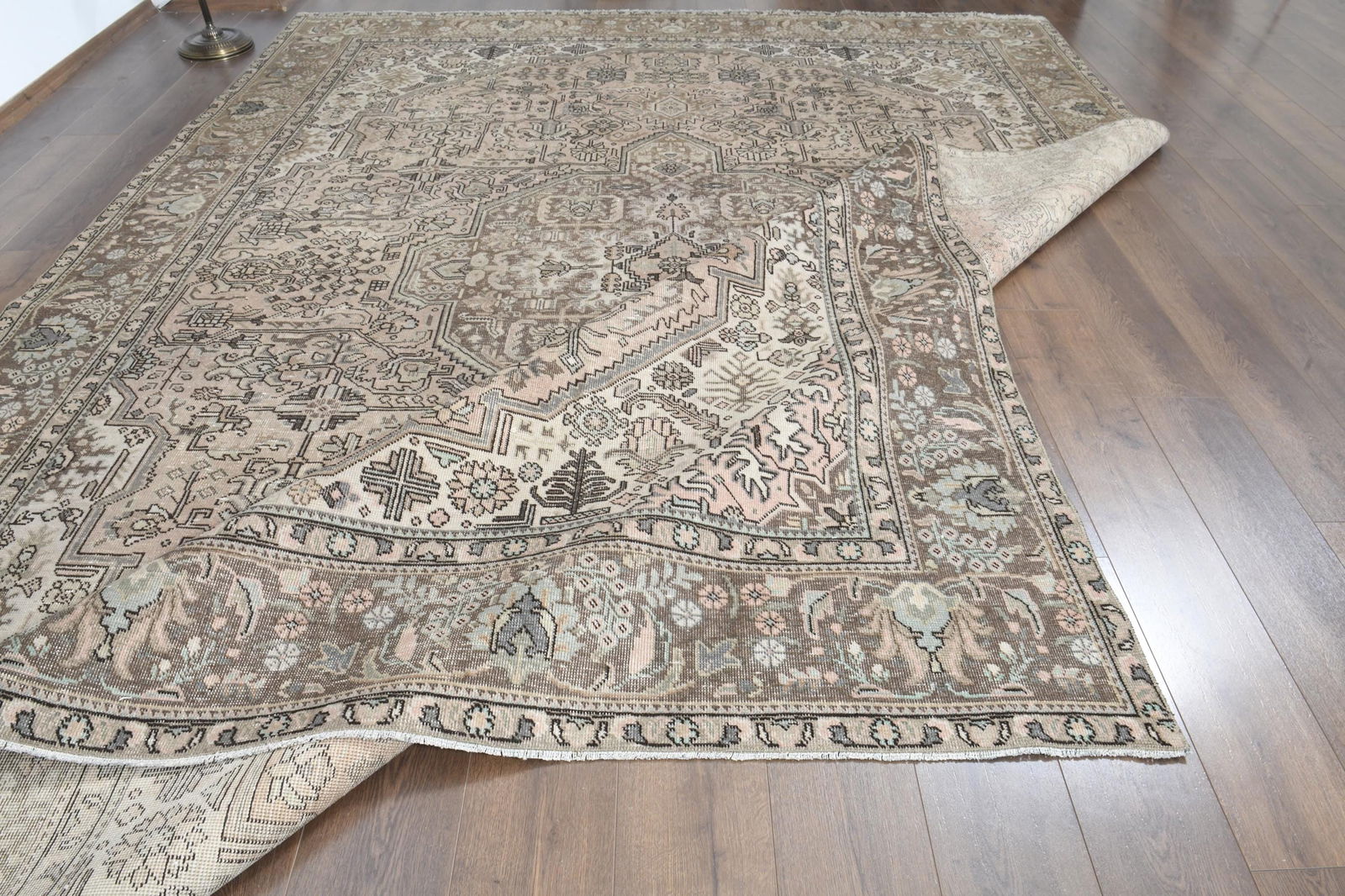 9'4x12'8 ft, PERSIAN MINIMALIST RUG, Oversized Antique - 6