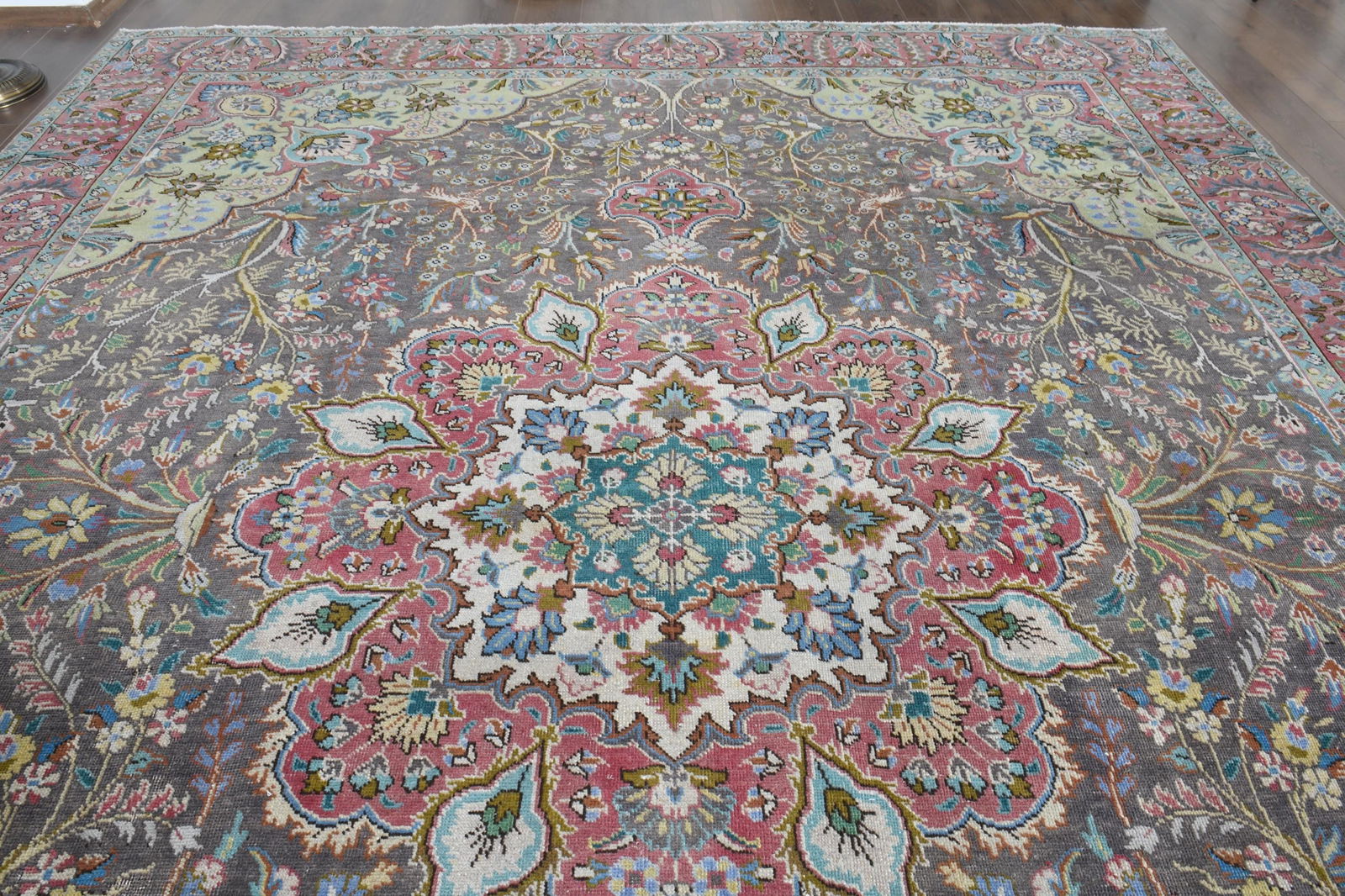 9'8x12'7 ft, PERSIAN COLORFUL RUG, Oversized Antique - 3