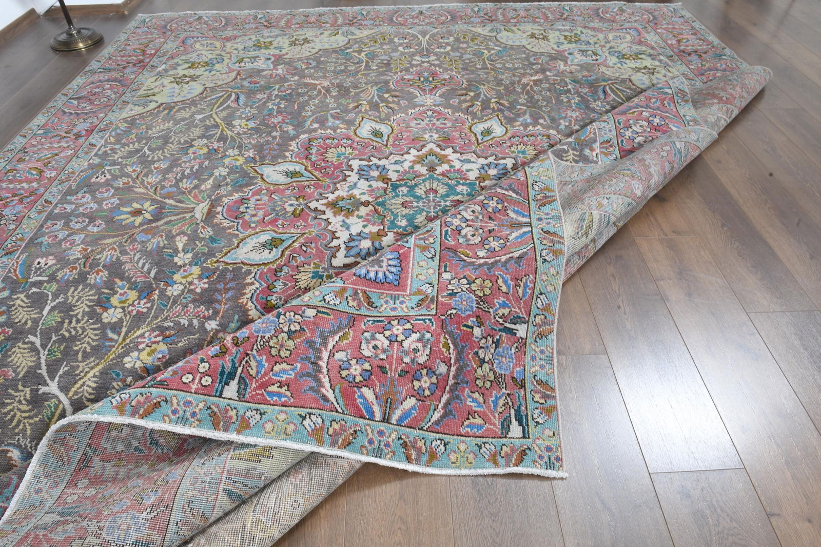 9'8x12'7 ft, PERSIAN COLORFUL RUG, Oversized Antique - 6
