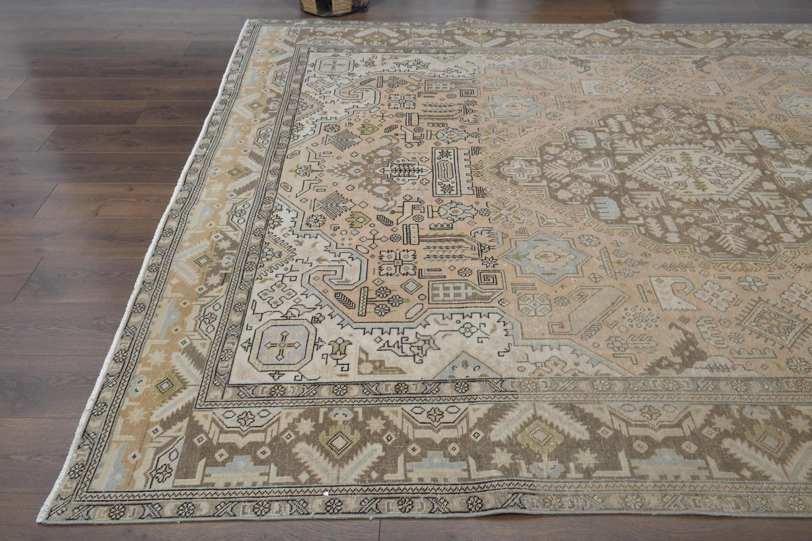 8'2x10'5 ft, OVERSIZED ORANGE BROWN, Minimalist Decor, Area Rug - 4