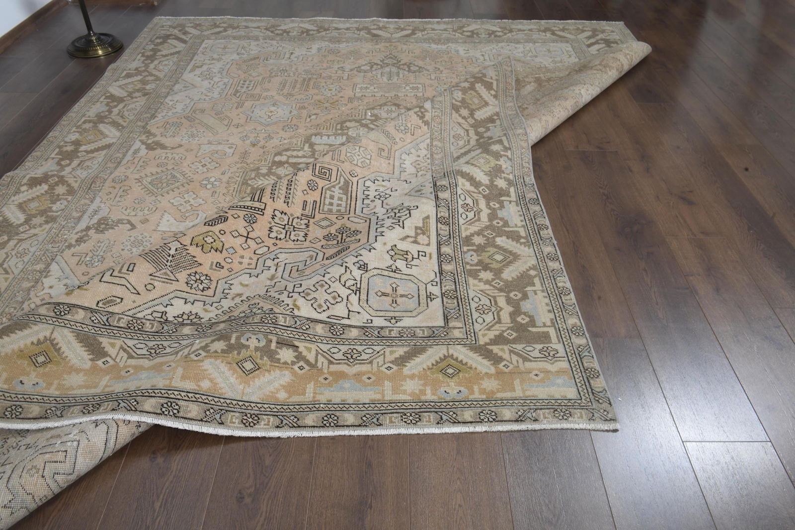 8'2x10'5 ft, OVERSIZED ORANGE BROWN, Minimalist Decor, Area Rug - 5