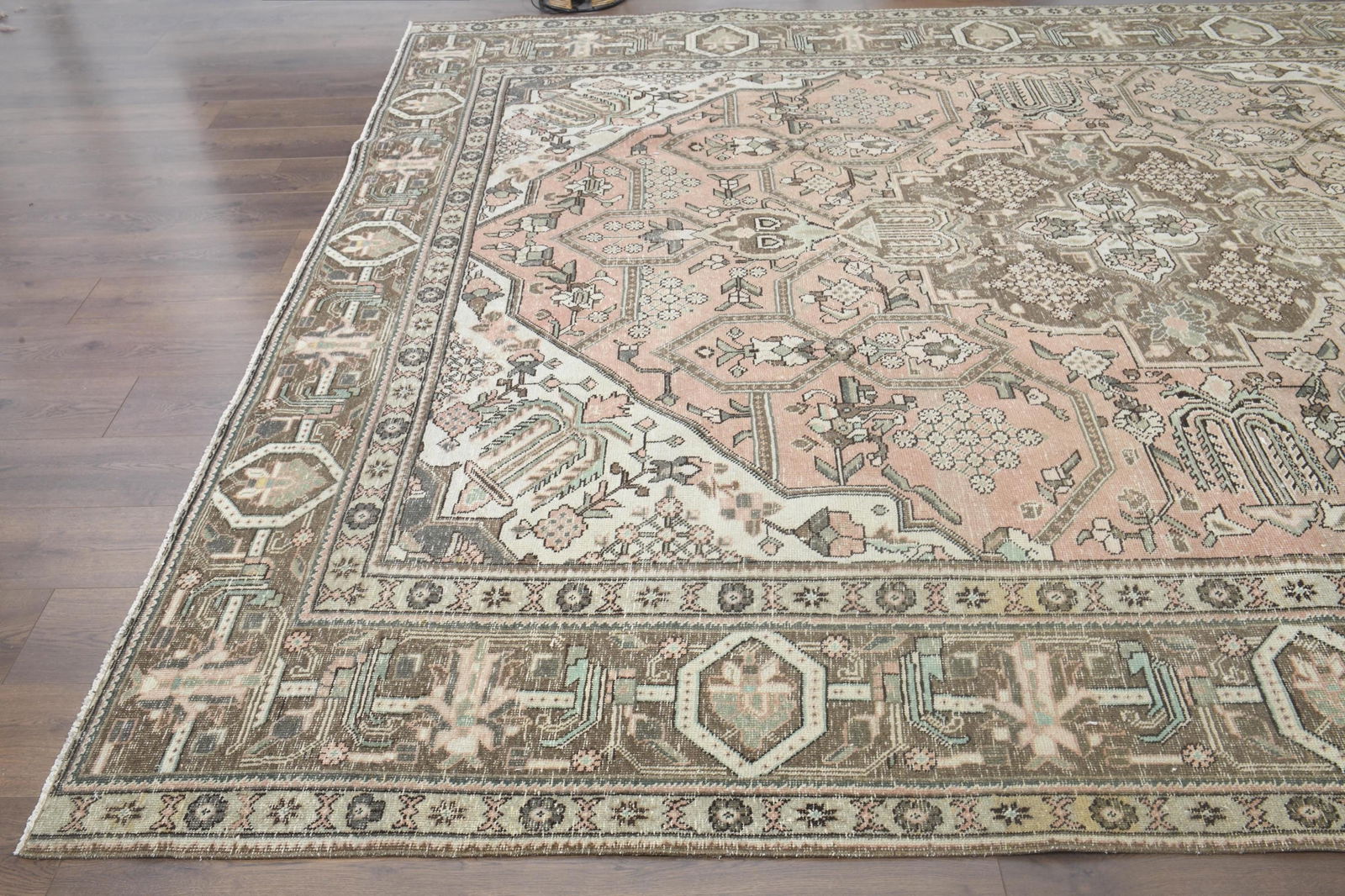 9'8x12'1 ft, ORANGE MINIMALIST RUG, Oversized - 3