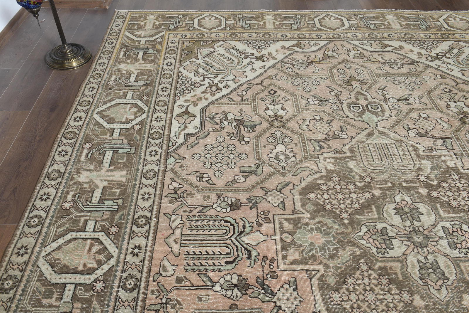 9'8x12'1 ft, ORANGE MINIMALIST RUG, Oversized - 6