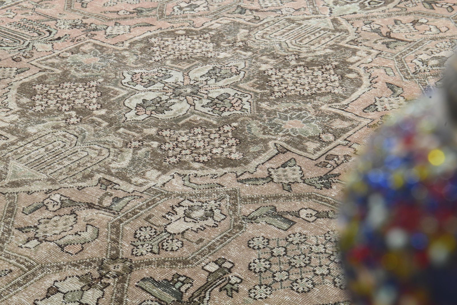 9'8x12'1 ft, ORANGE MINIMALIST RUG, Oversized - 7