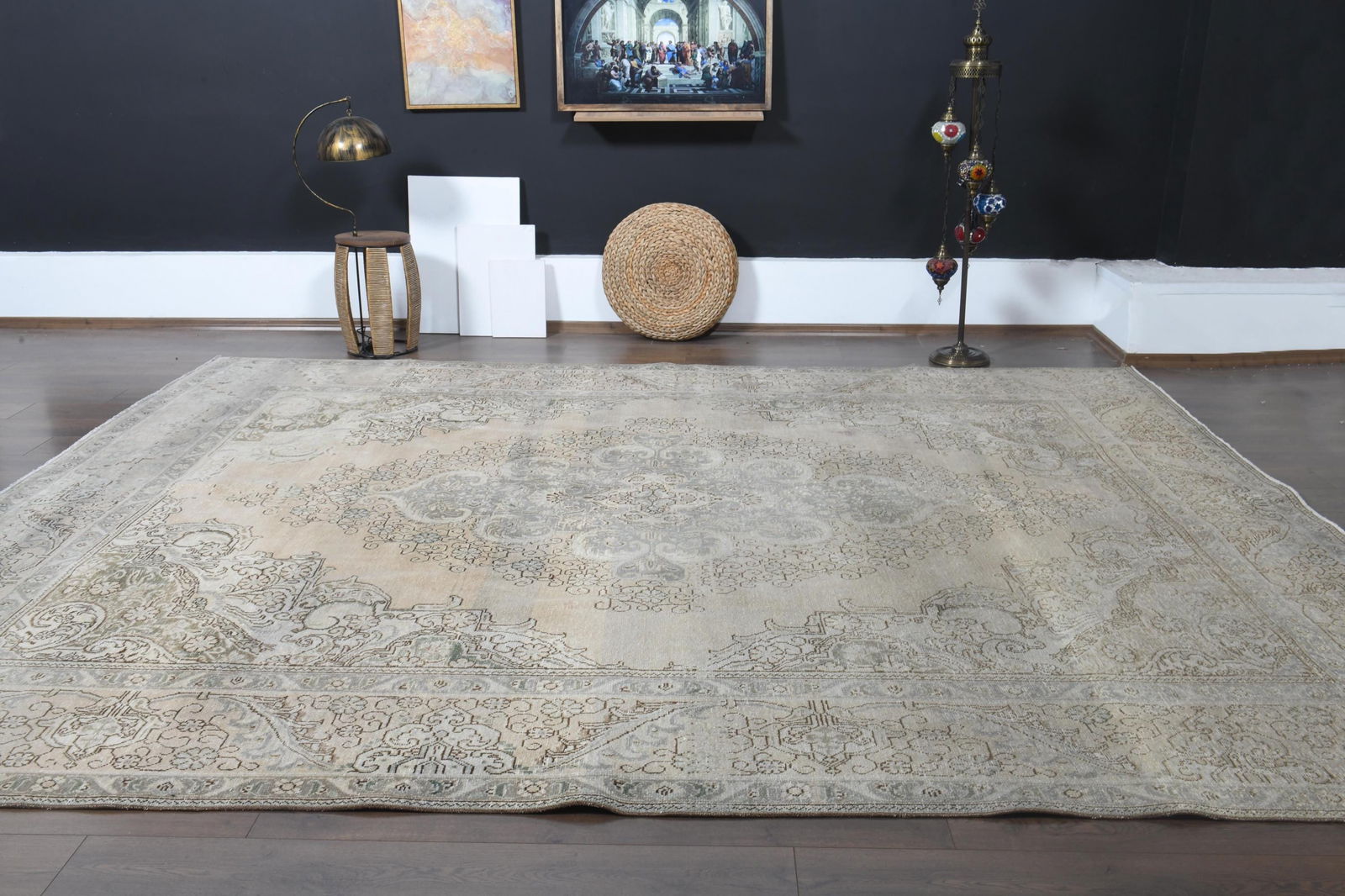 9'7x12'5 ft, ORANGE BOHEMIAN RUG, Persian Oversized - 9