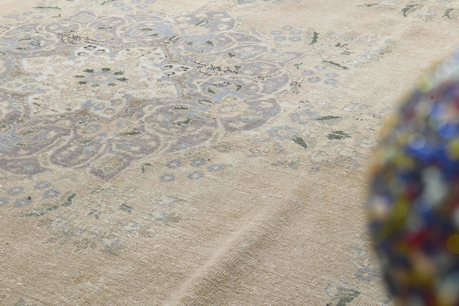 9'7x12'9 ft, ORANGE OVERSIZED RUG, Vintage Décor - 2