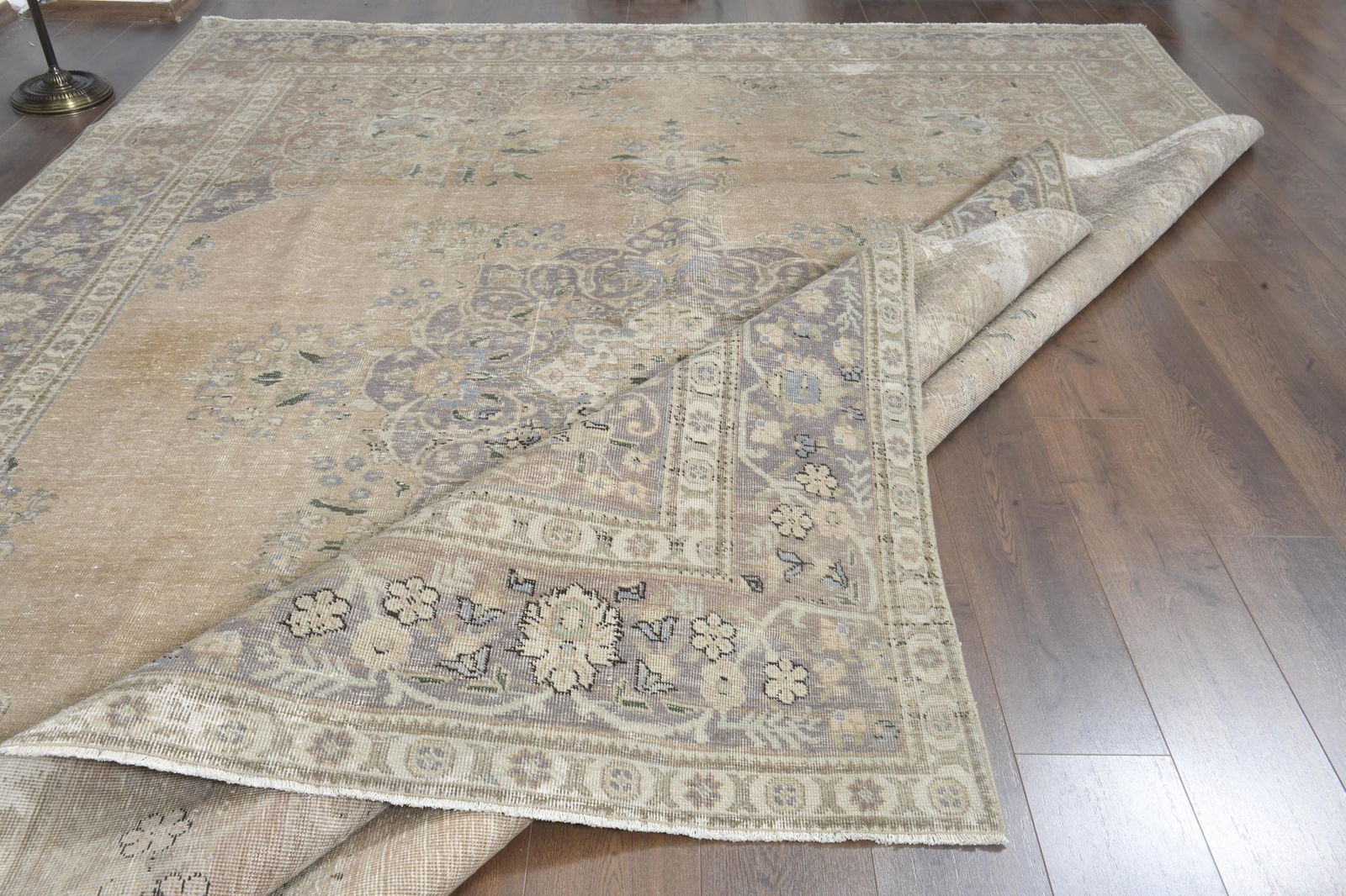 9'7x12'9 ft, ORANGE OVERSIZED RUG, Vintage Décor - 6