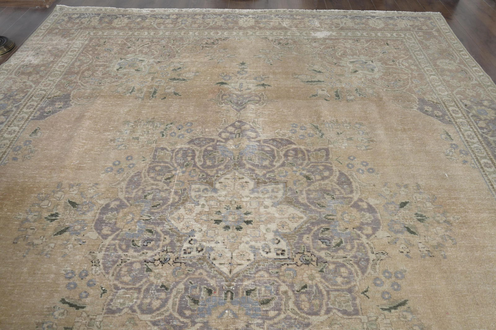 9'7x12'9 ft, ORANGE OVERSIZED RUG, Vintage Décor - 8