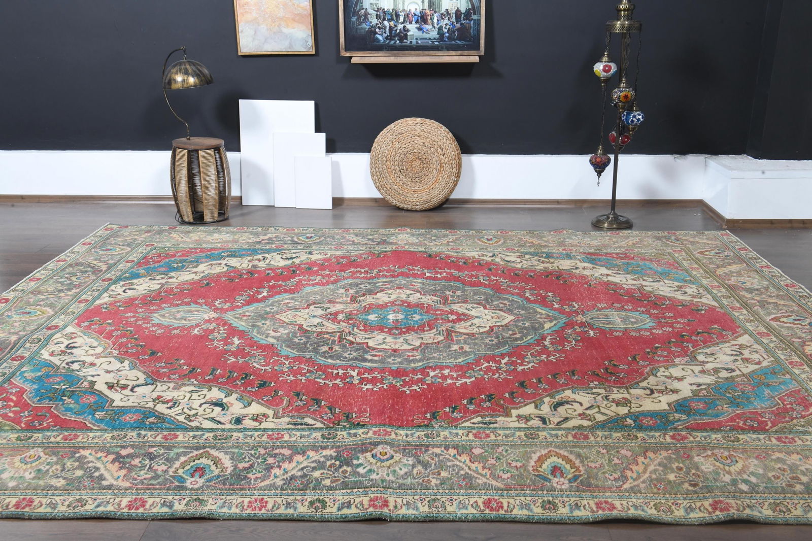 9'4x12'4 ft, PERSIAN MINIMALIST RUG, Oversized - 9