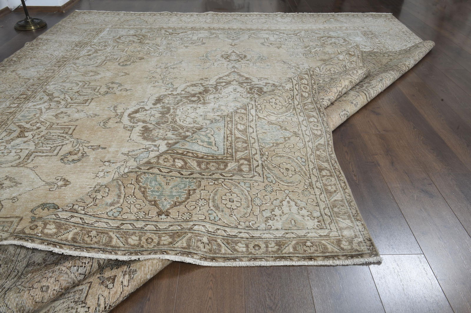 10x12'3 ft, PERSIAN MINIMALIST RUG, Oversized Antique - 5