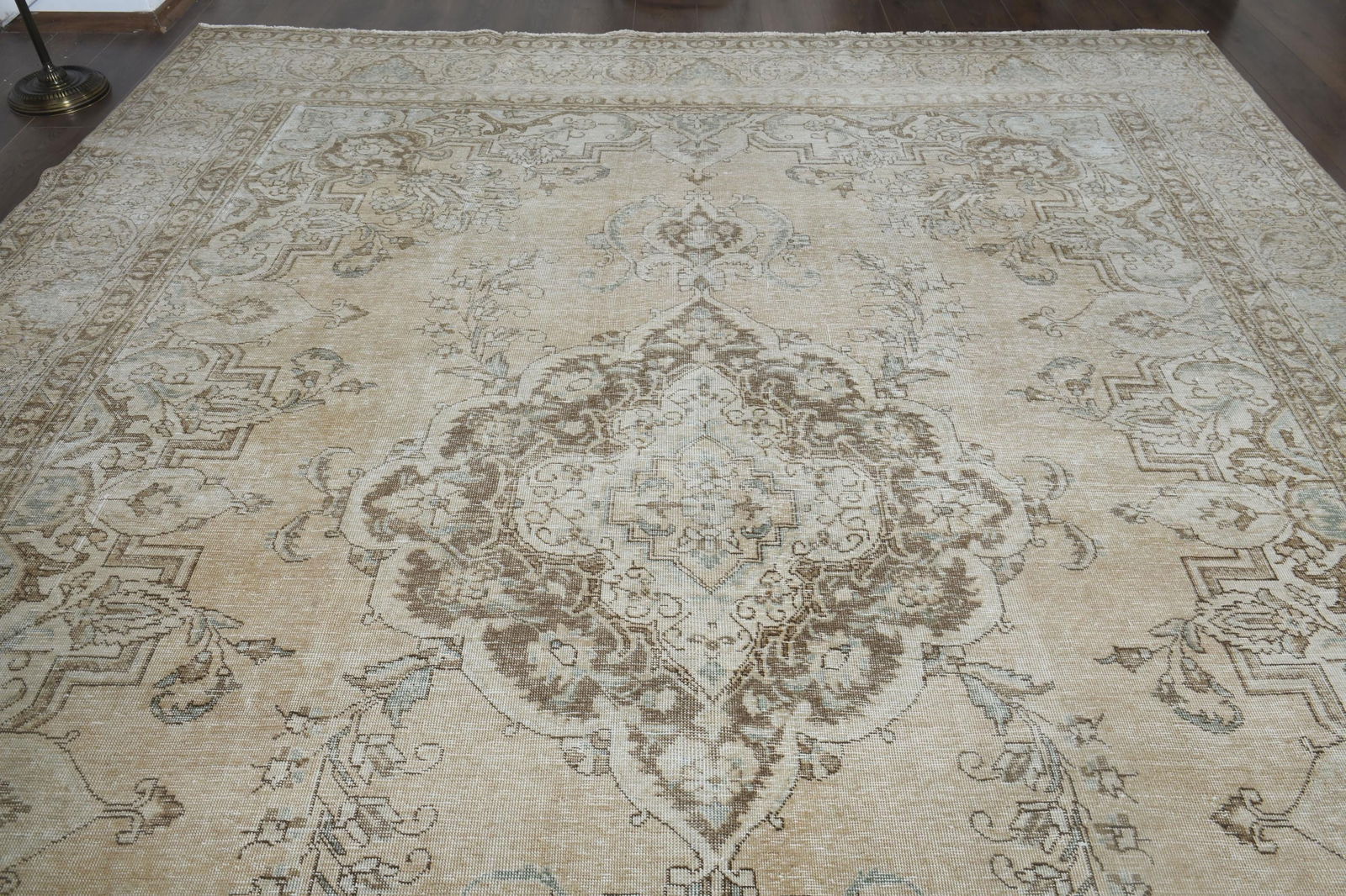 10x12'3 ft, PERSIAN MINIMALIST RUG, Oversized Antique - 8