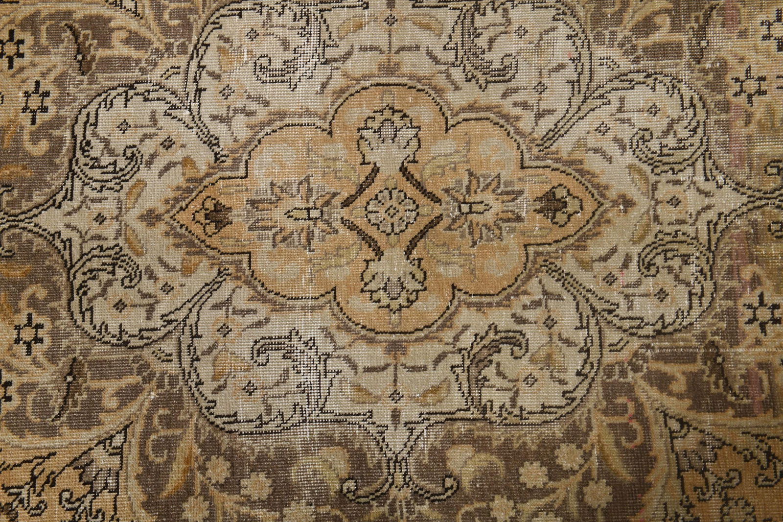 9'5x12'7 ft, ORANGE PERSIAN RUG, Vintage Handmade - 2