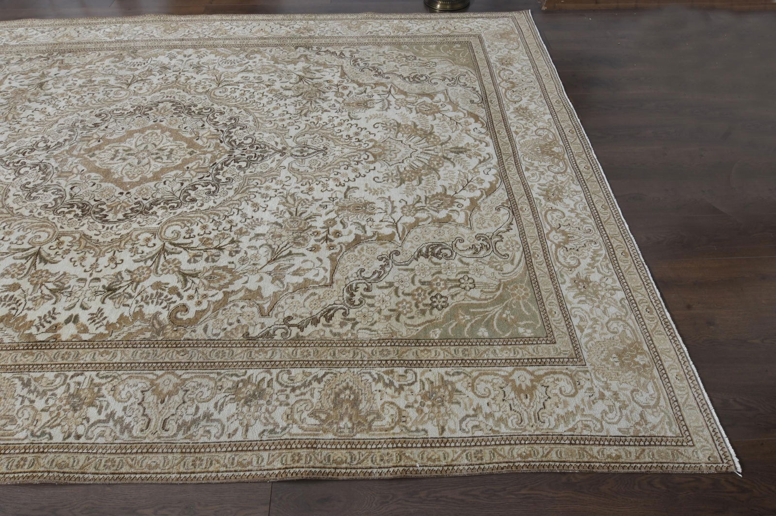 7.8x11.5 ft, PERSIAN MINIMALIST RUG, Oversized Antique - 7