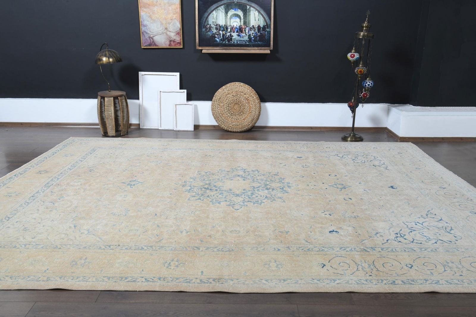 9.9x12.3 ft, LUXURY VINTAGE RUG, Handmade - 9