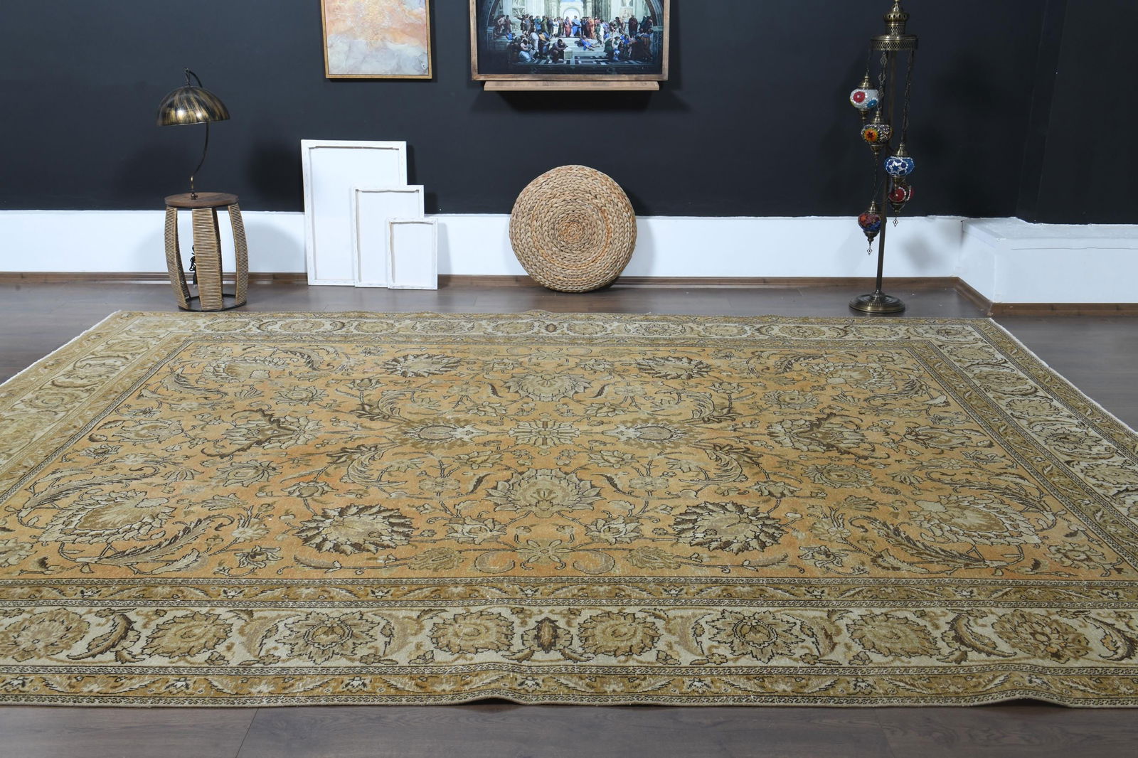 9'7x12'8 ft, HERIZ PERSIAN RUG, Minimalist - 9