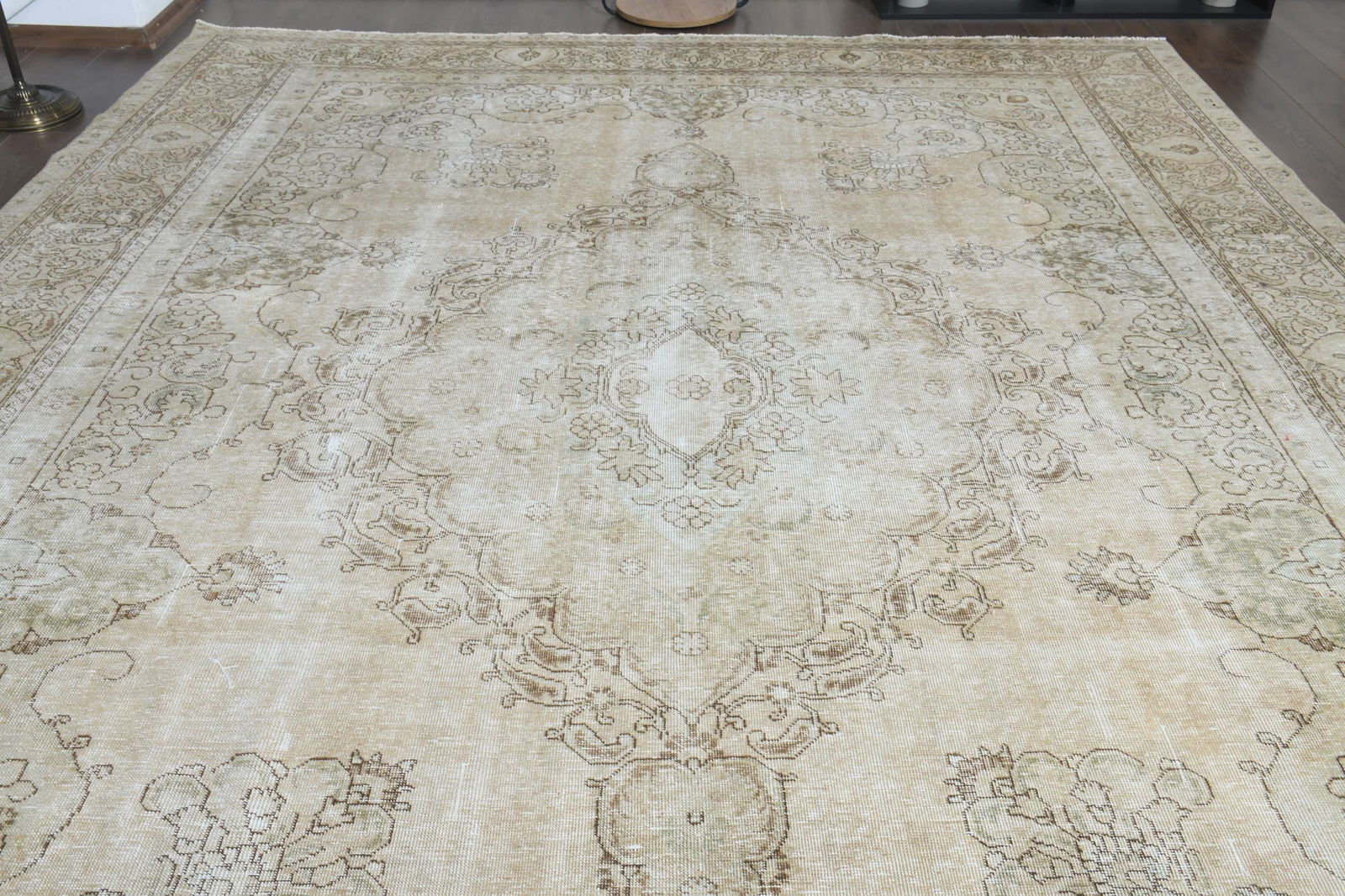 9.5x12.3 ft, OVERSIZED PERSIAN RUG, Beige Rug - 3