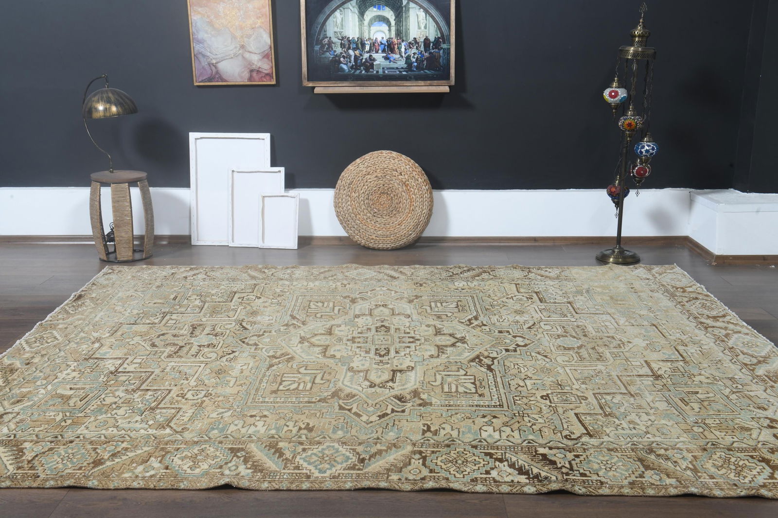 9'4x12'5 ft, ORANGE OVERSIZED RUG - 9