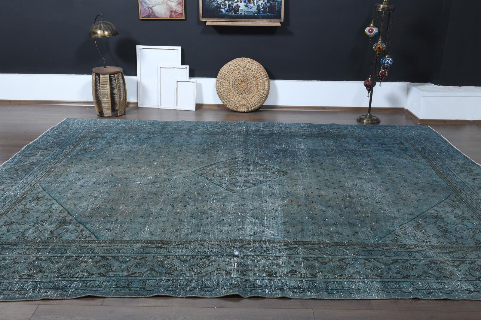 9'5x12'5 ft, ORANGE MINIMALIST RUG - 9