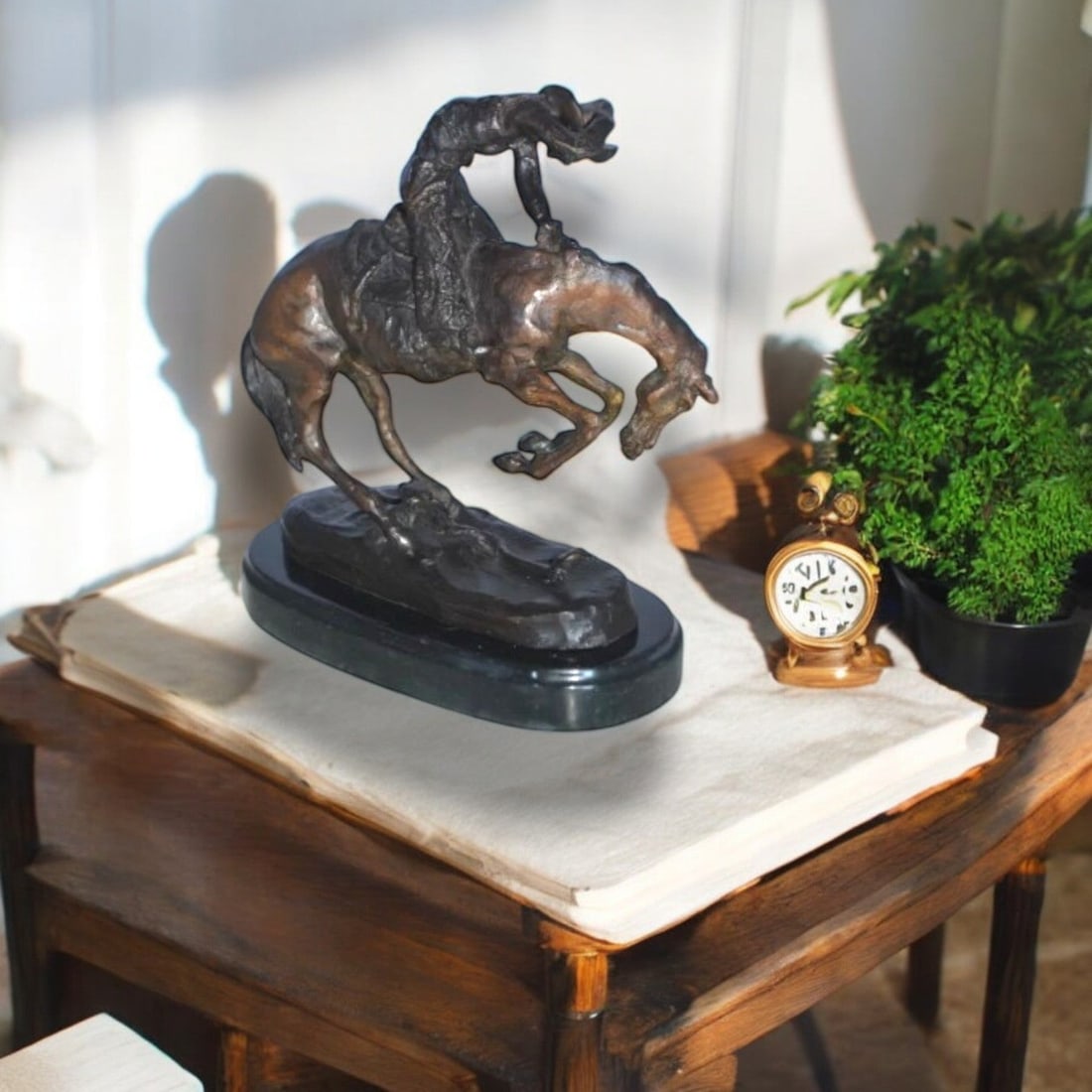 Rattlesnake by Remington Bronze Statue 12H - Size: 7"L x 3"W x 10"H. - 2