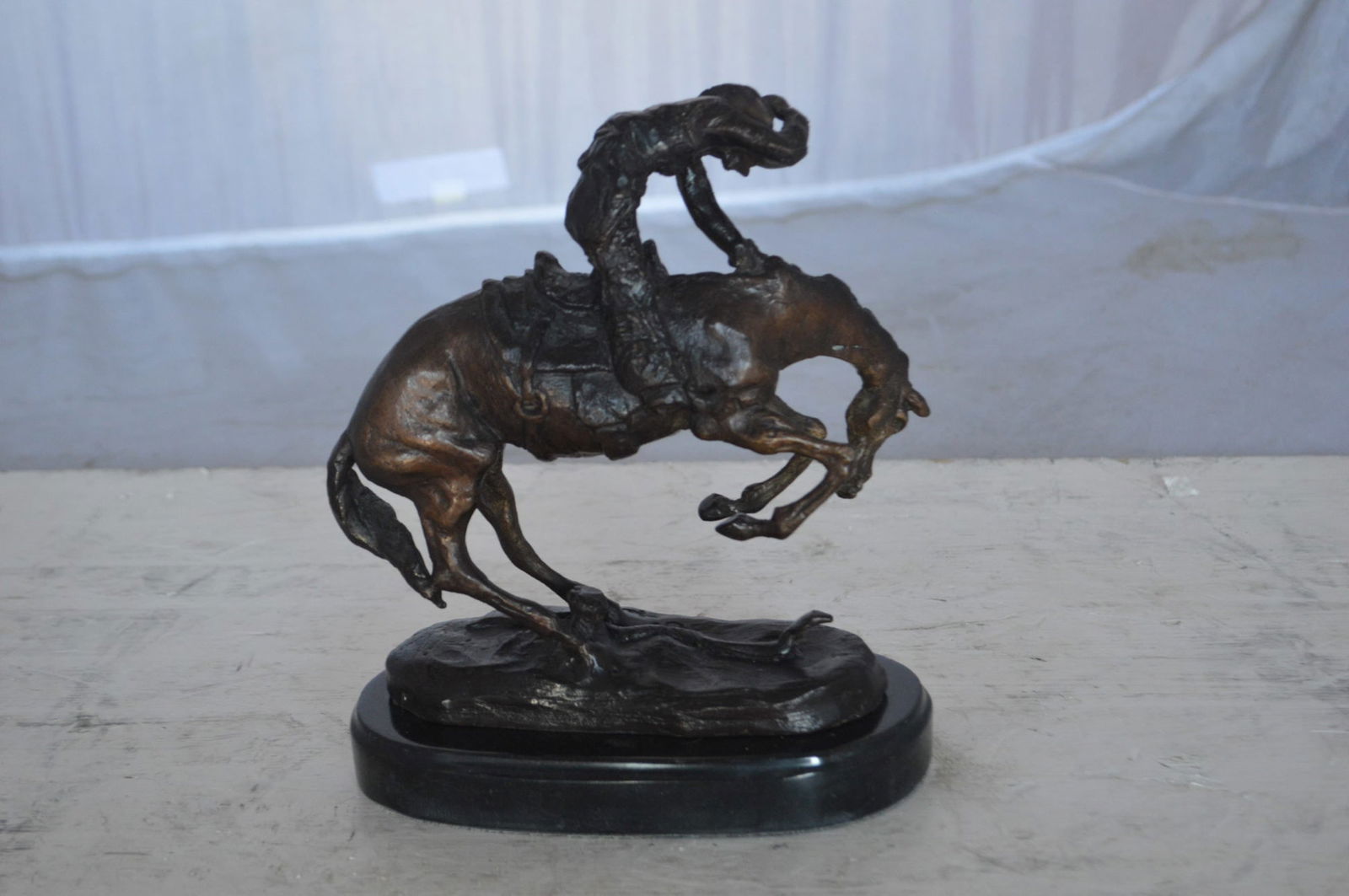 Rattlesnake by Remington Bronze Statue 12H - Size: 7"L x 3"W x 10"H. - 9