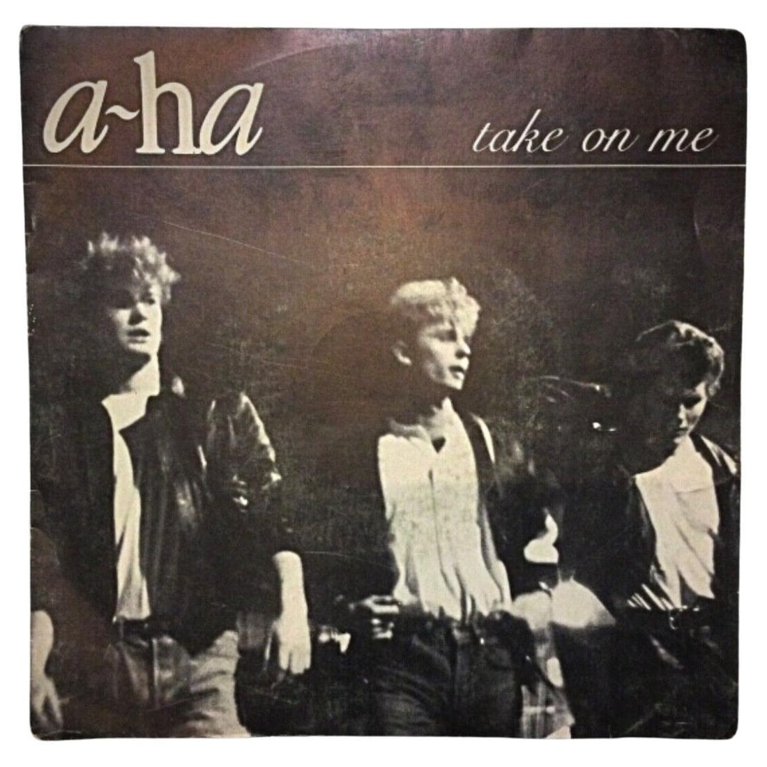 A-Ha "Take on Me" 45 RPM Vinyl - Produced by Alan Tarney, 1985 (1 of 4)