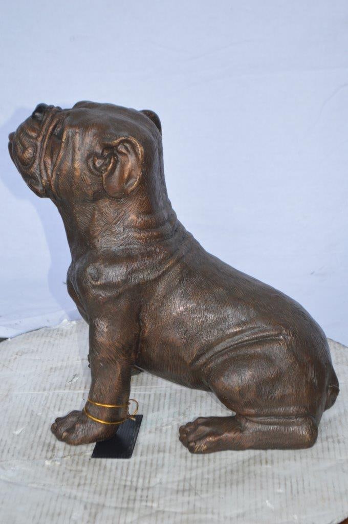 Beautiful bulldog bronze statue - Size: 16"L x 7"W x 16"H. - 10