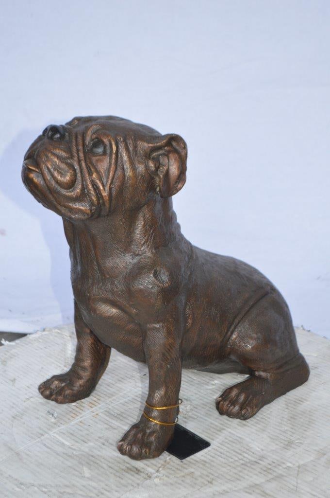 Beautiful bulldog bronze statue - Size: 16"L x 7"W x 16"H. - 12